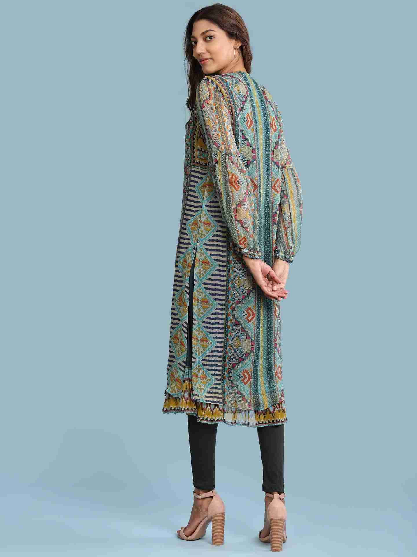 Blue Nilaya Print Suit Set