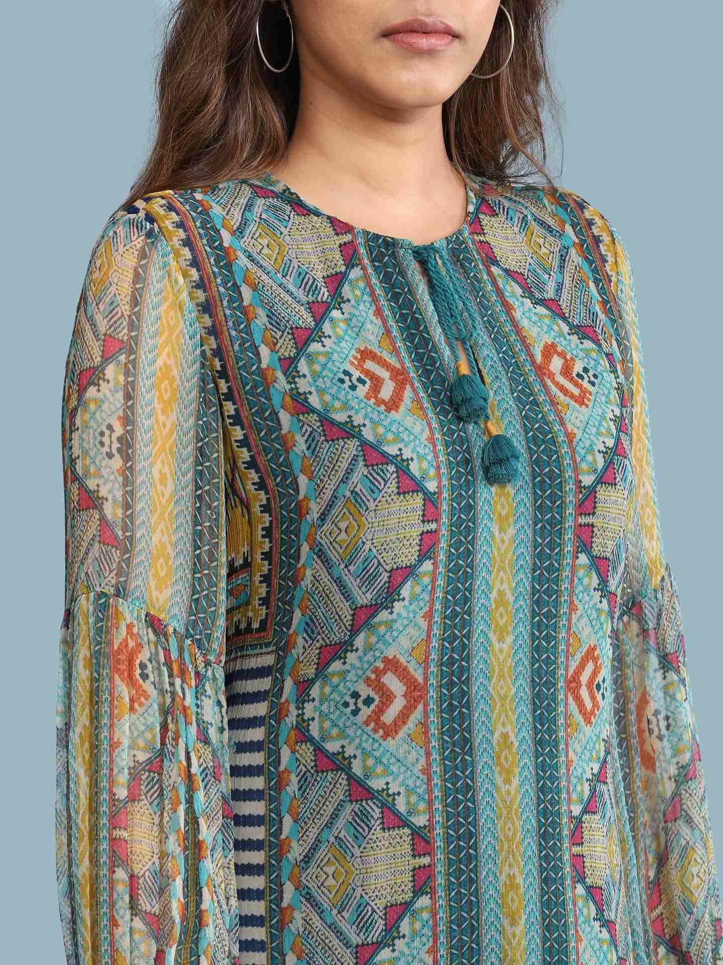 Blue Nilaya Print Suit Set