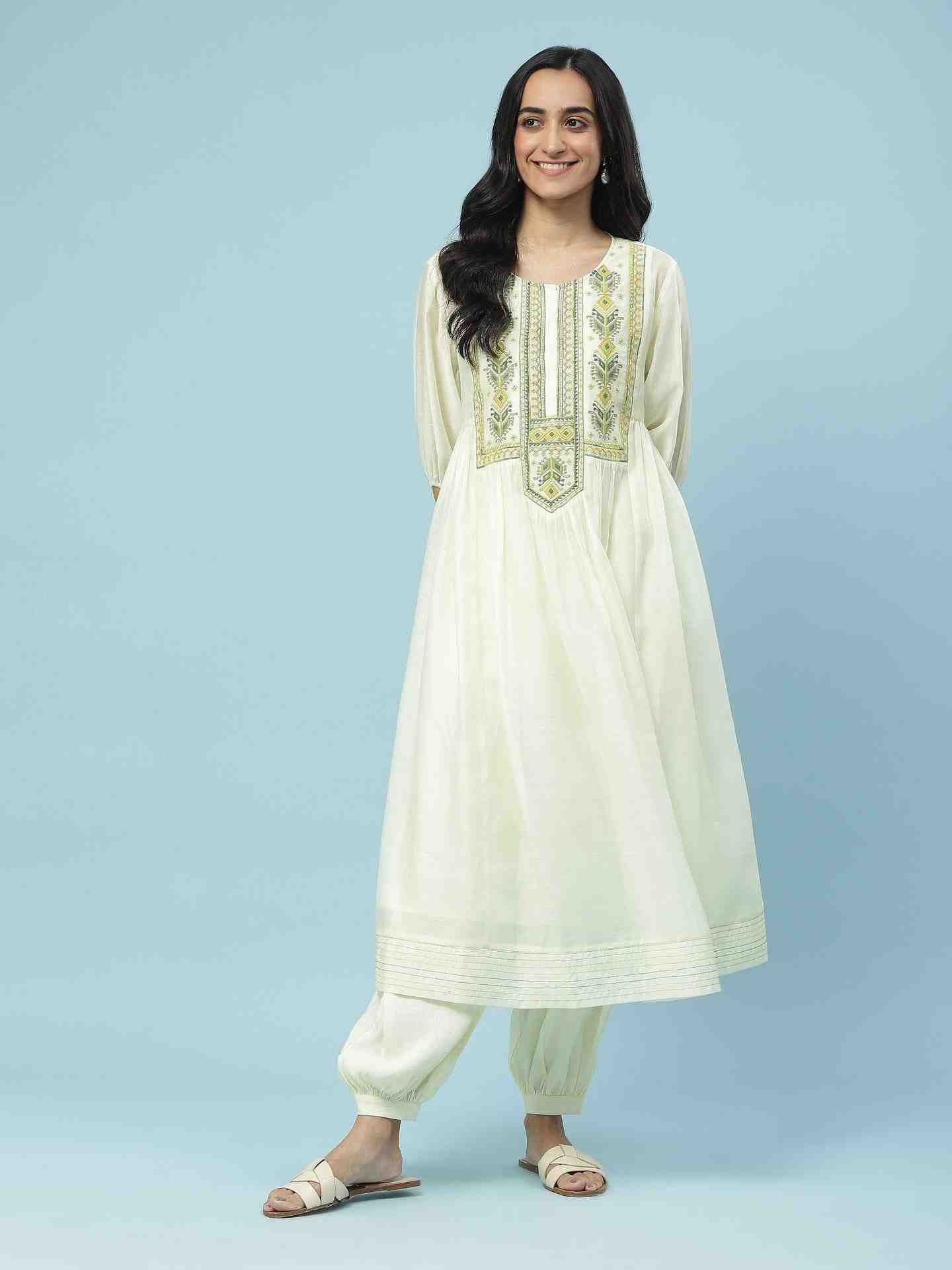 Lemon Yellow Darika Solid Suit Set