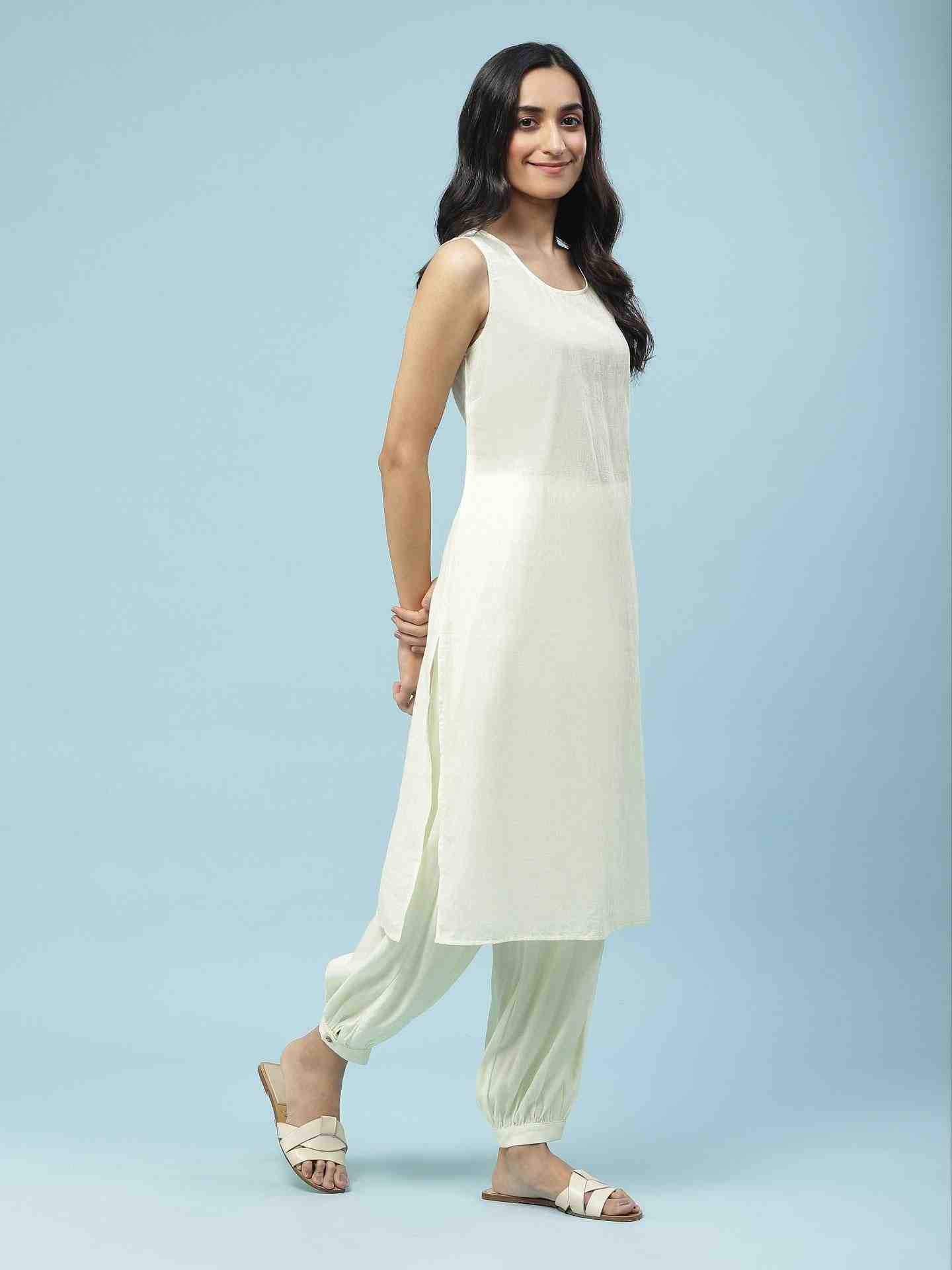 Lemon Yellow Darika Solid Suit Set