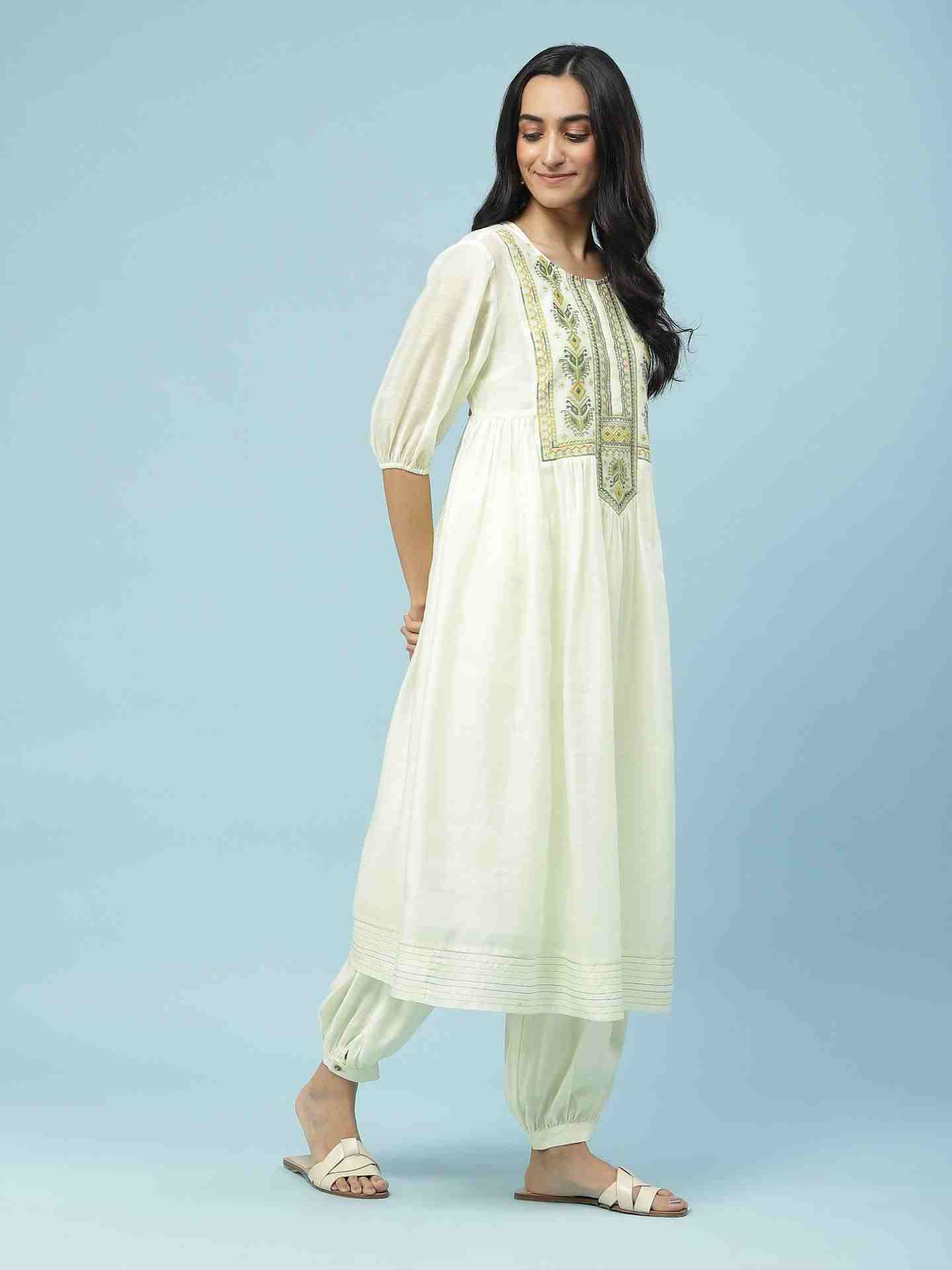 Lemon Yellow Darika Solid Suit Set