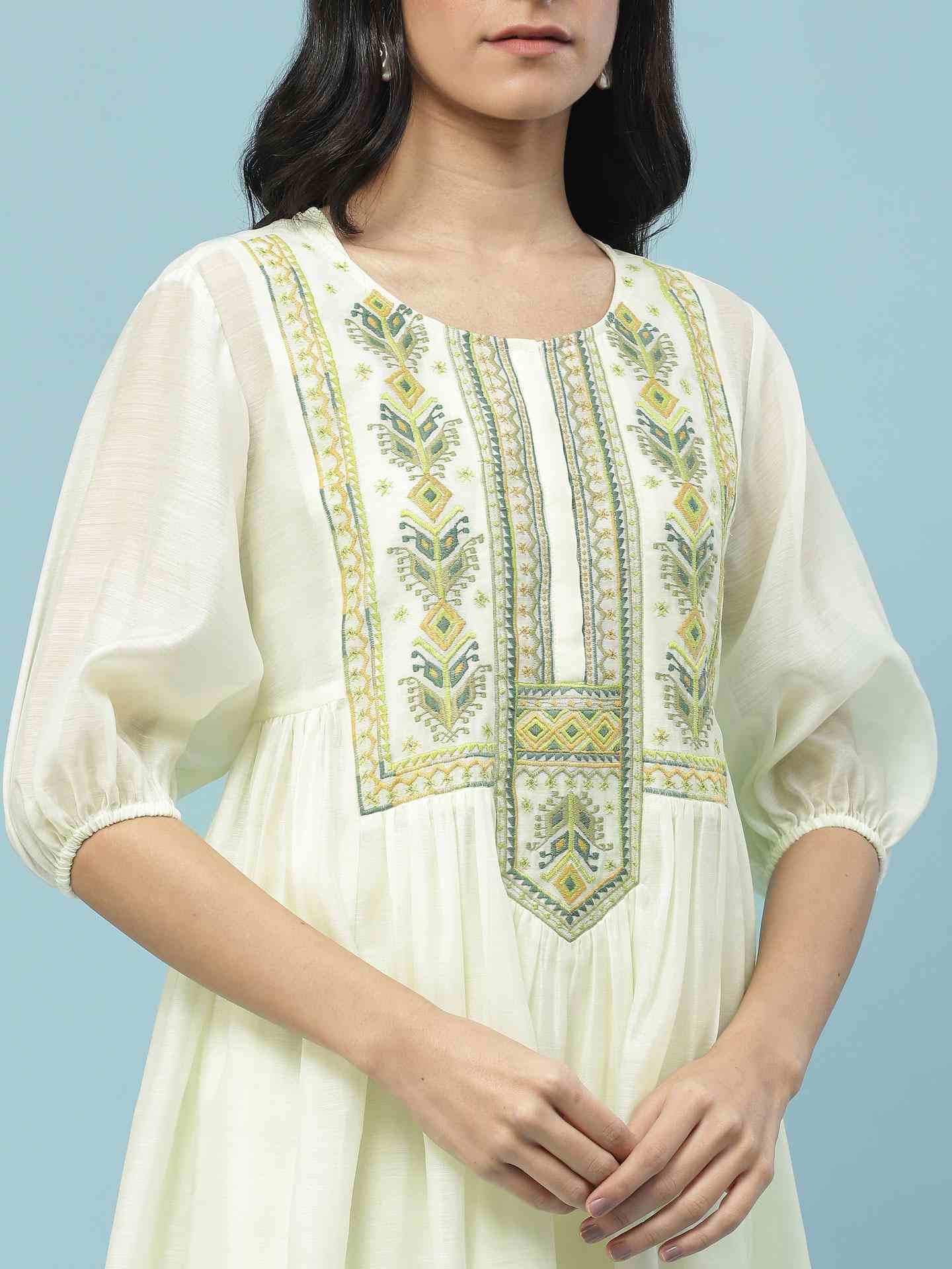 Lemon Yellow Darika Solid Suit Set