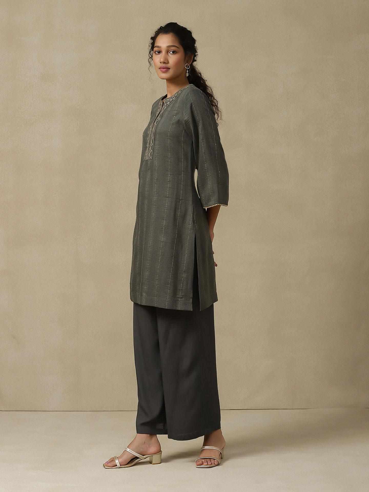 Grey Festive Shimra Suit Set