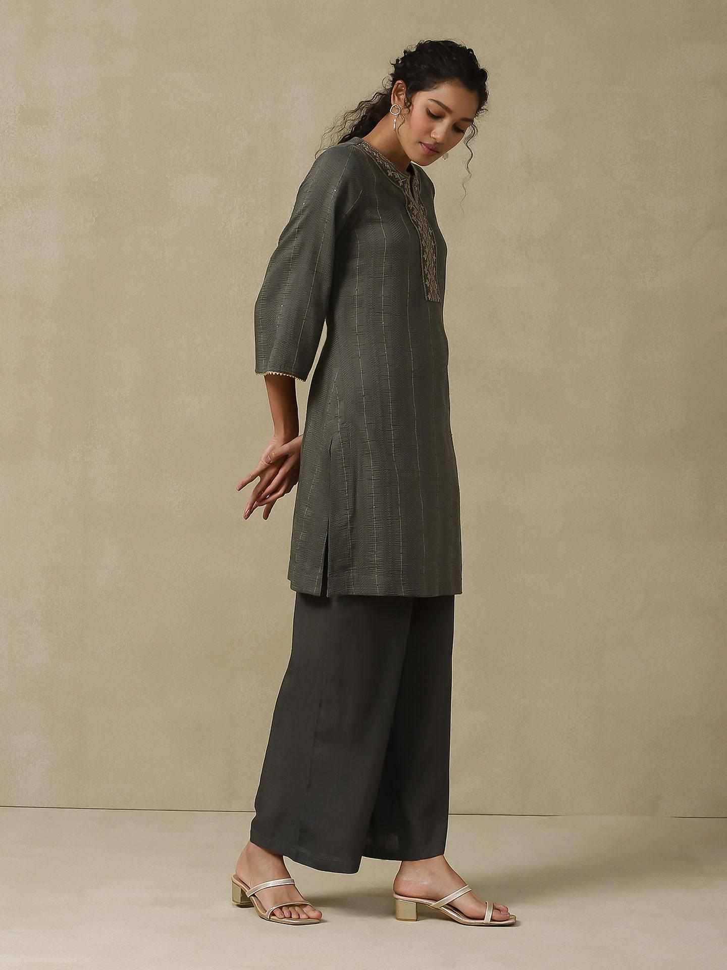 Grey Festive Shimra Suit Set