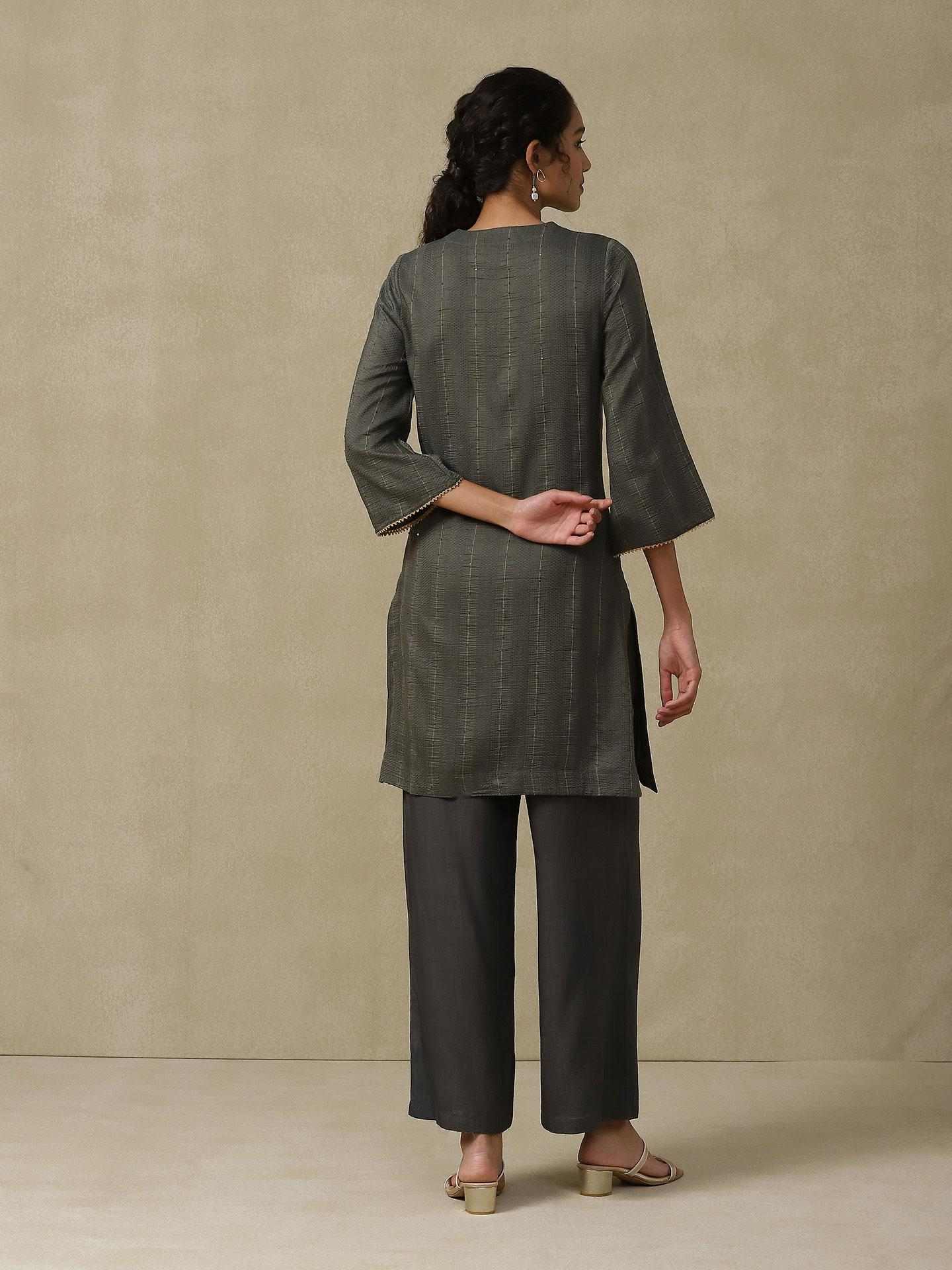 Grey Festive Shimra Suit Set