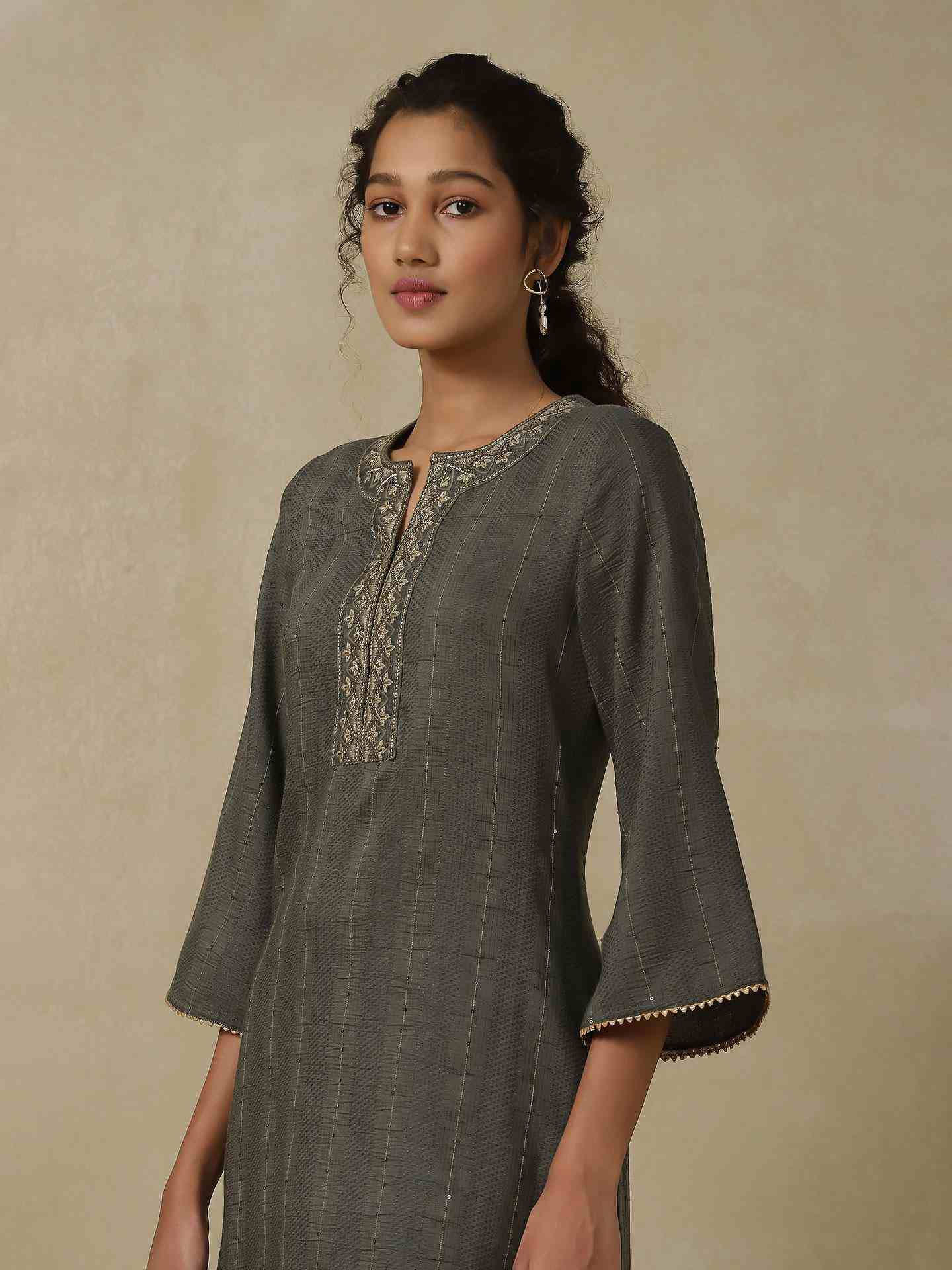 Grey Festive Shimra Suit Set
