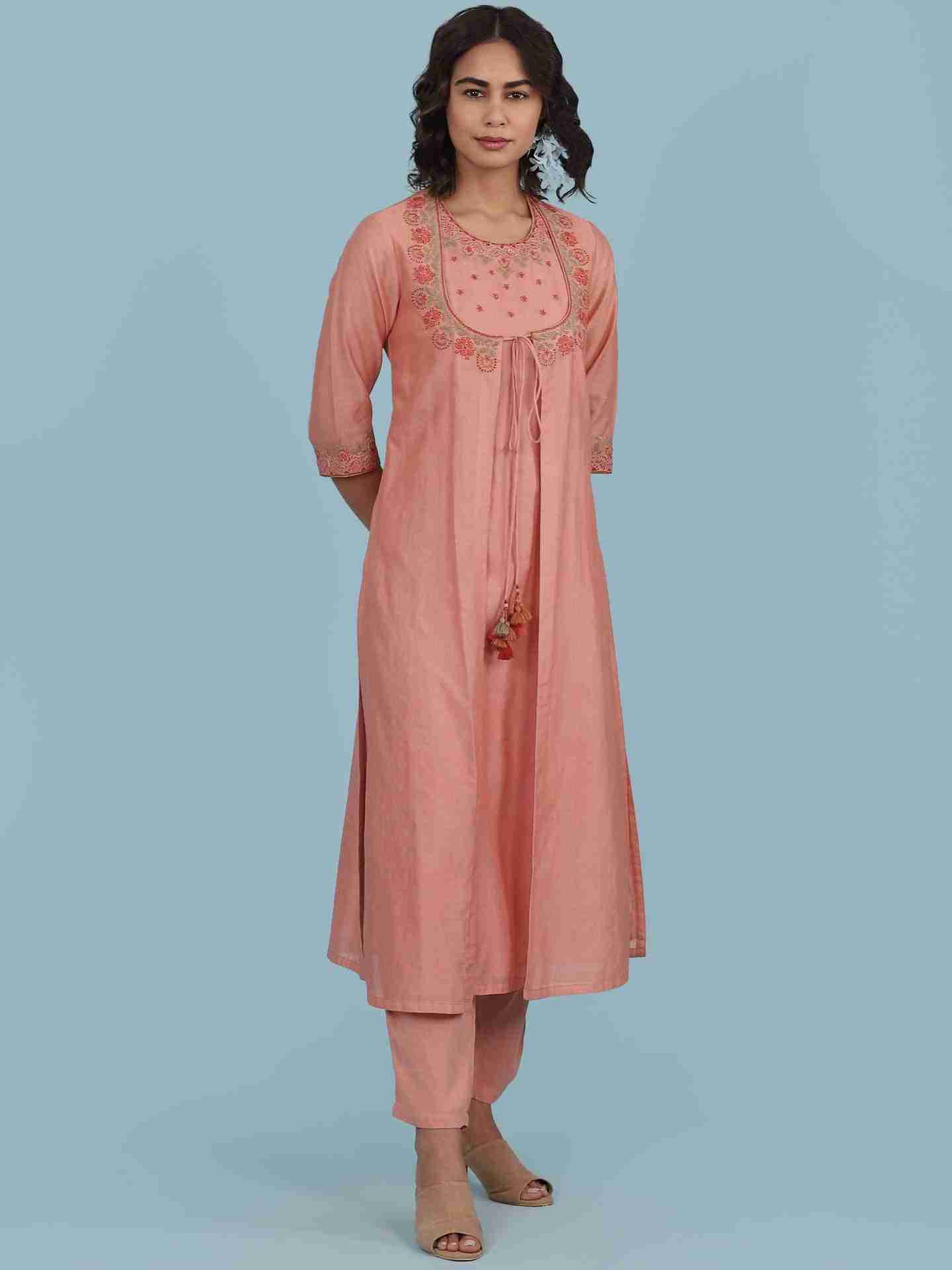 Pink Ivana Solid Suit Set