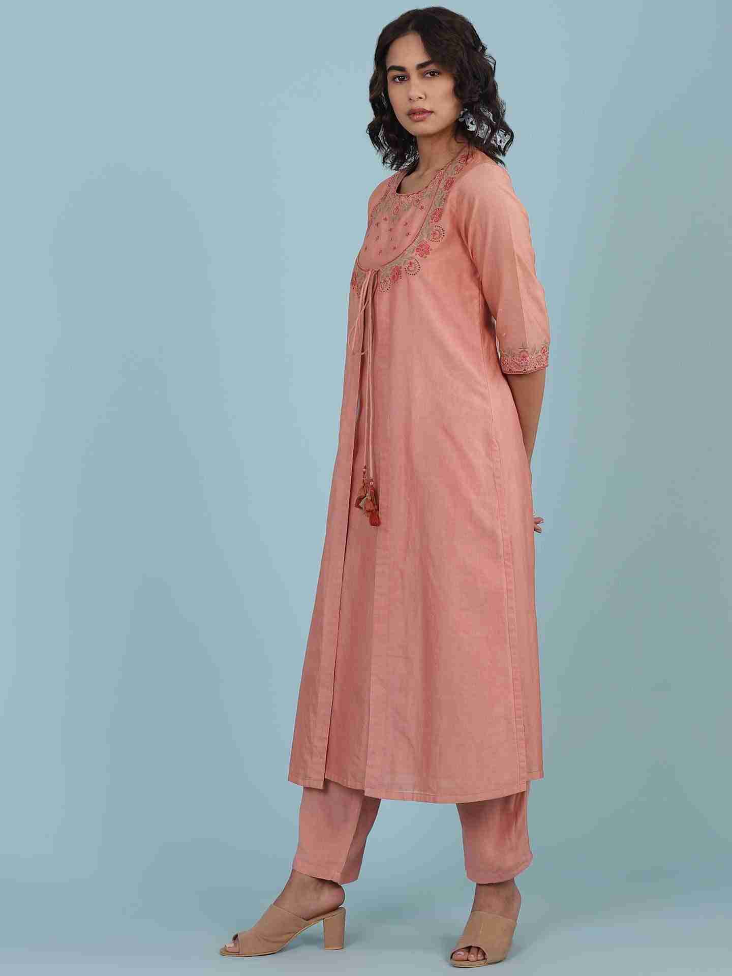 Pink Ivana Solid Suit Set