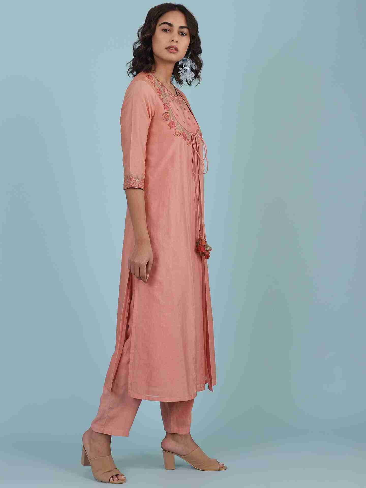 Pink Ivana Solid Suit Set