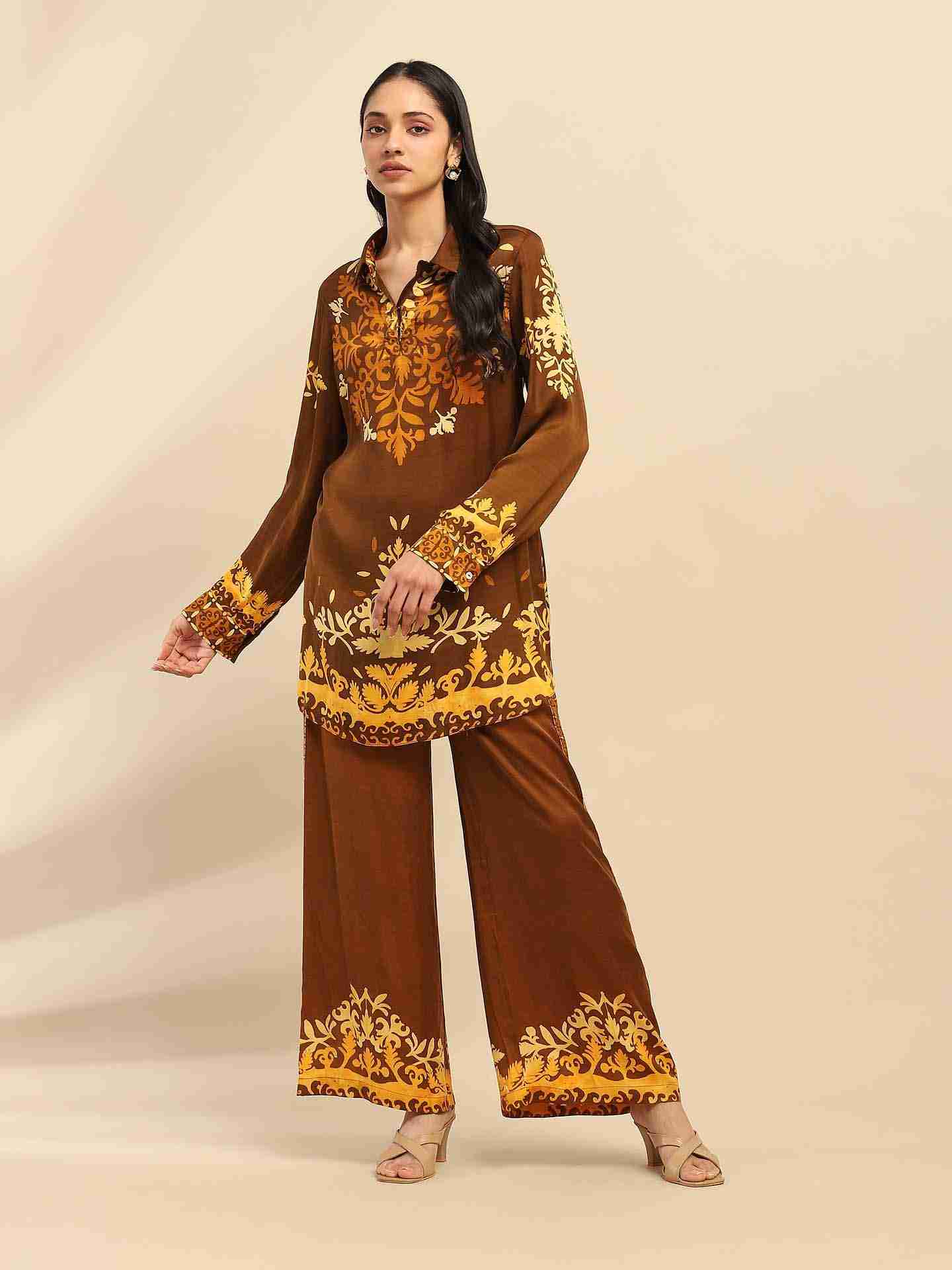 Brown Maple Co-ord Set