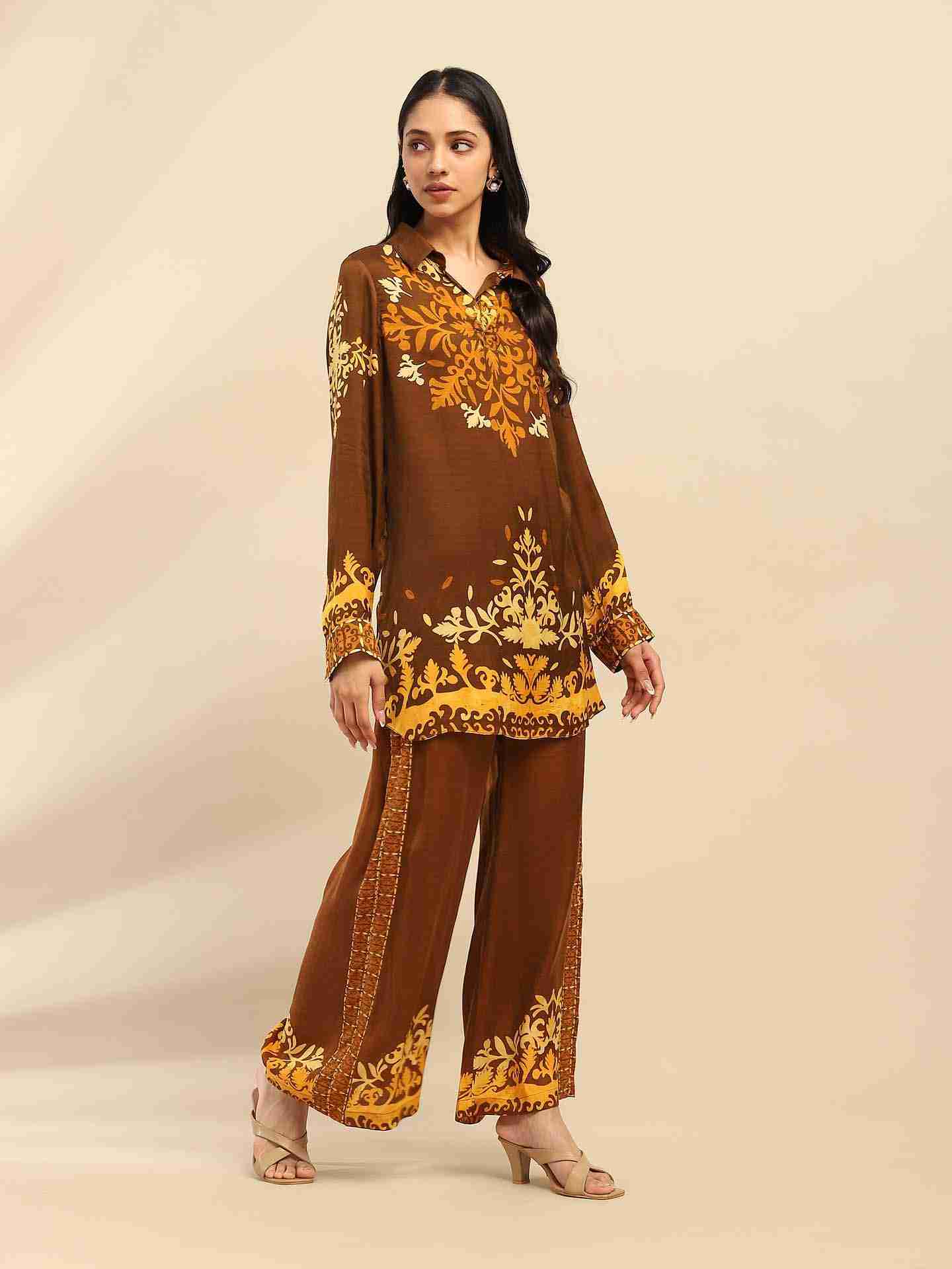 Brown Maple Co-ord Set