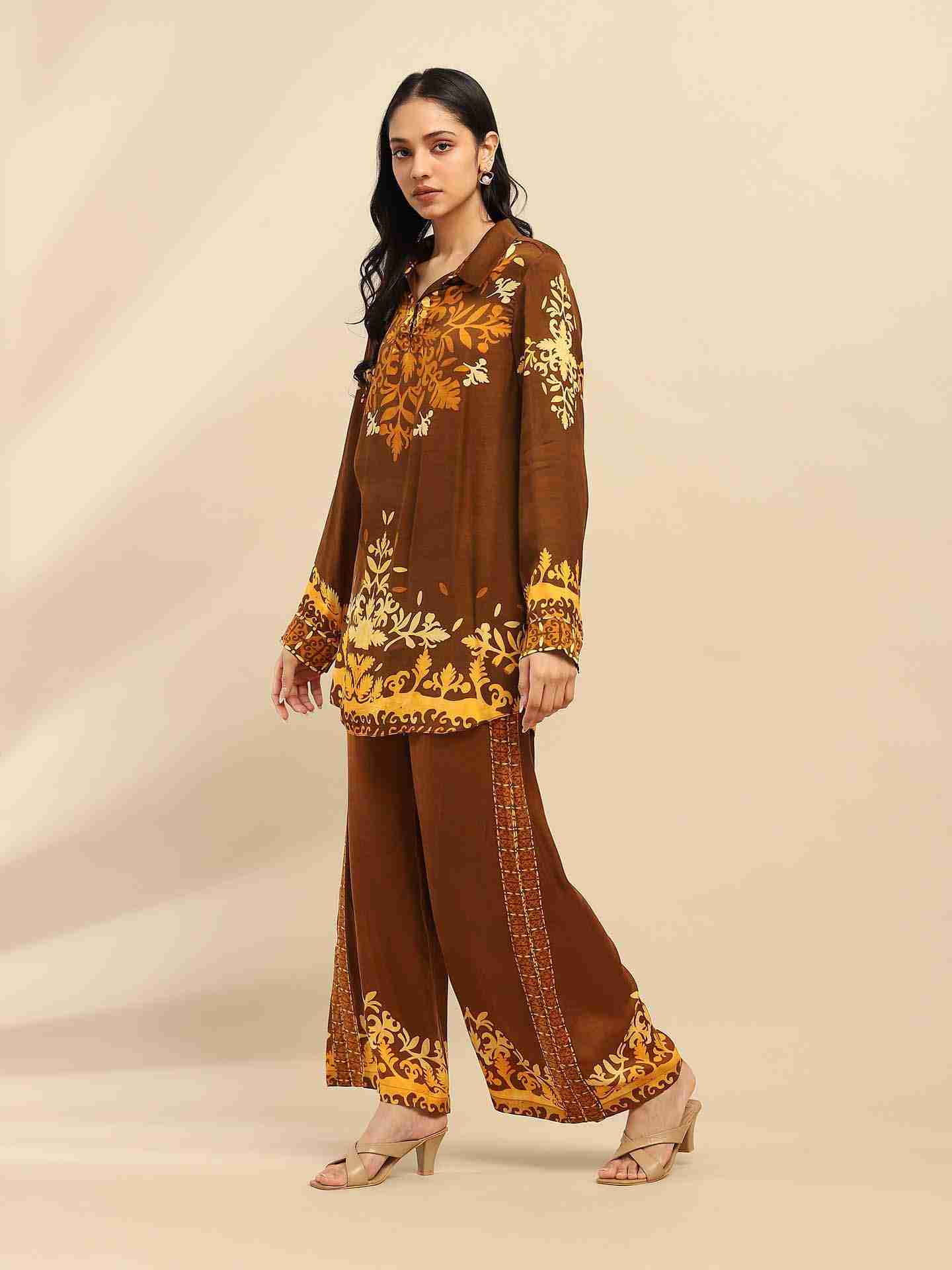 Brown Maple Co-ord Set