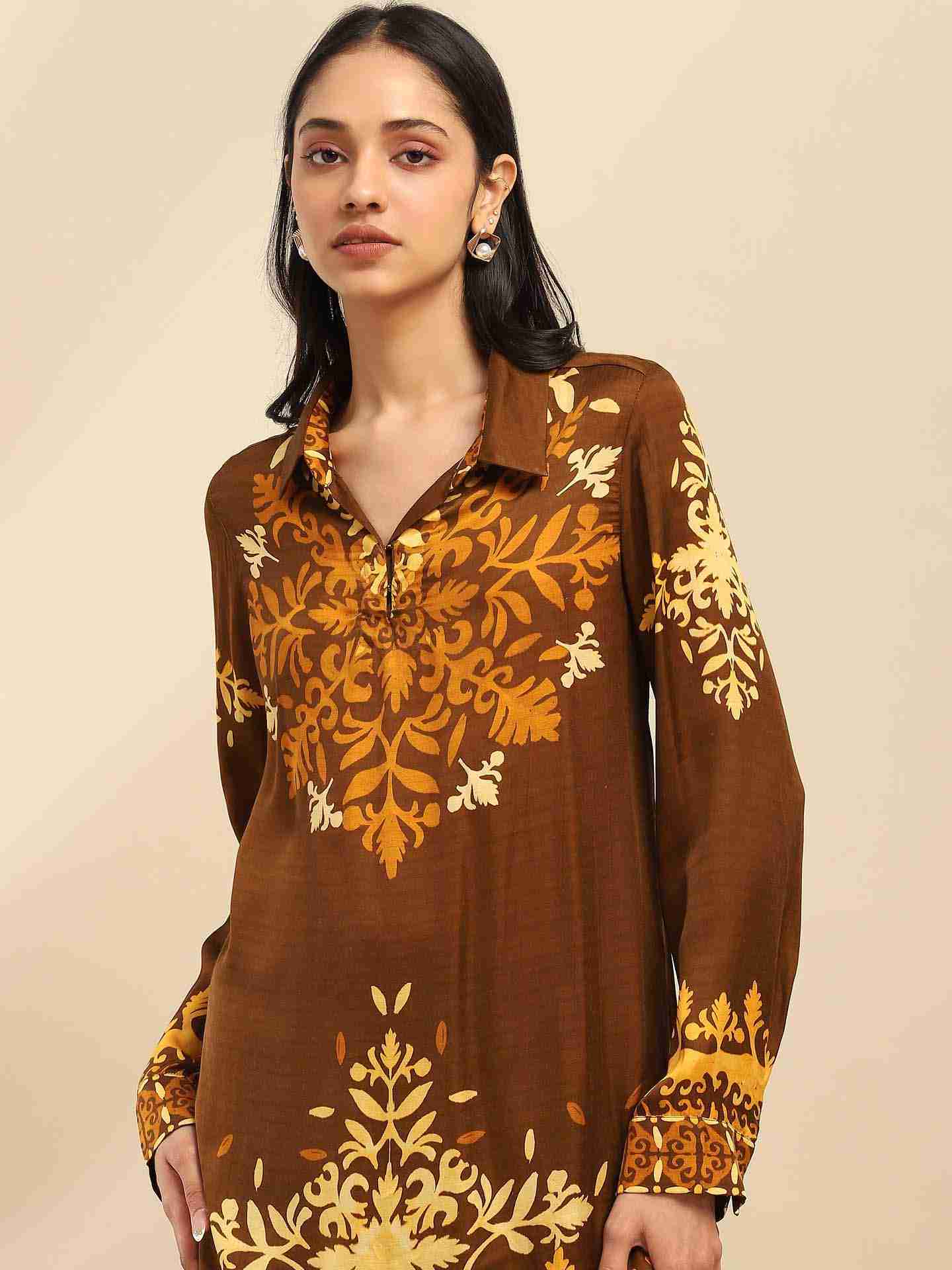 Brown Maple Co-ord Set