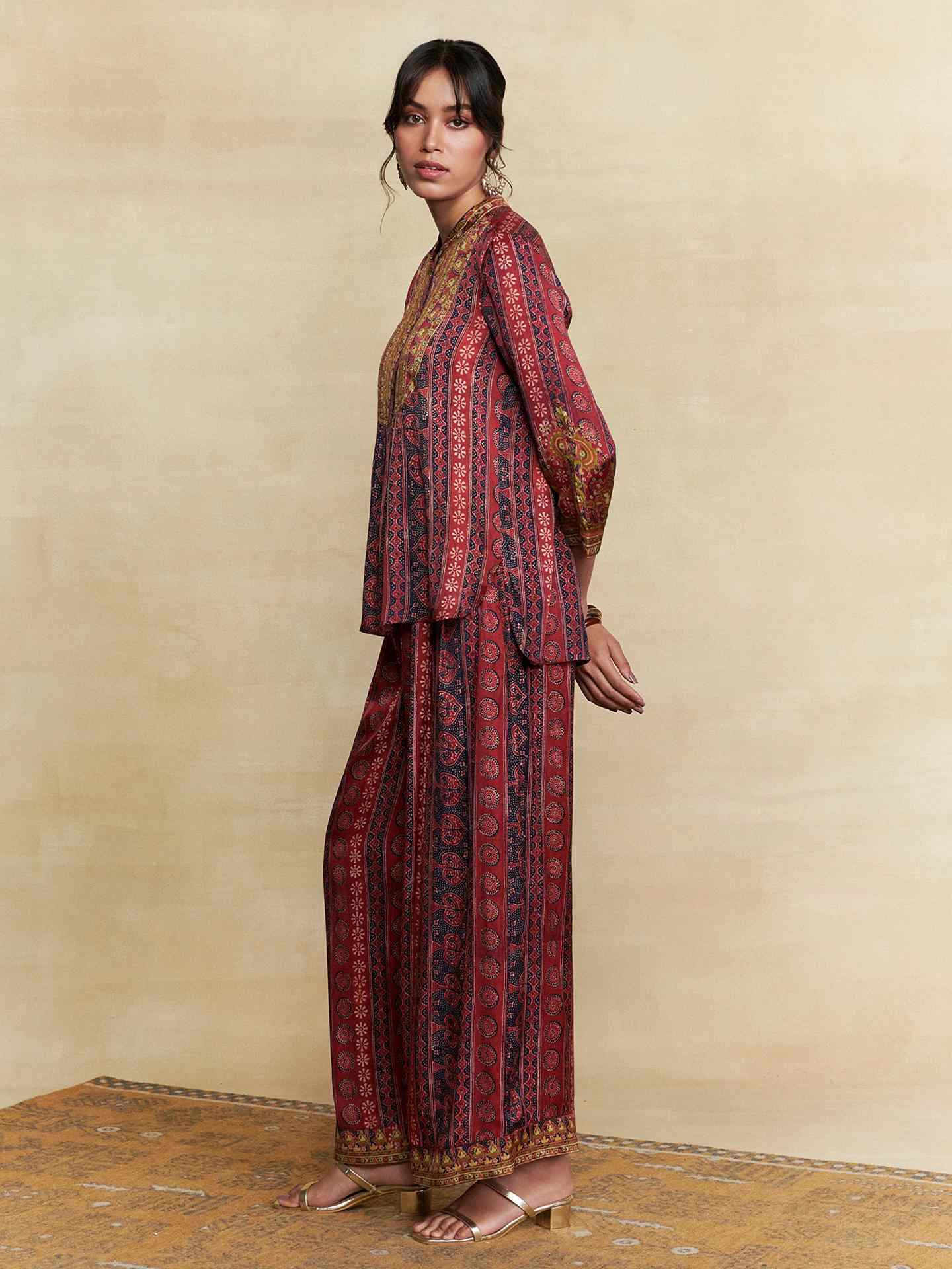 Burgandy Sarang Co-Ord Set