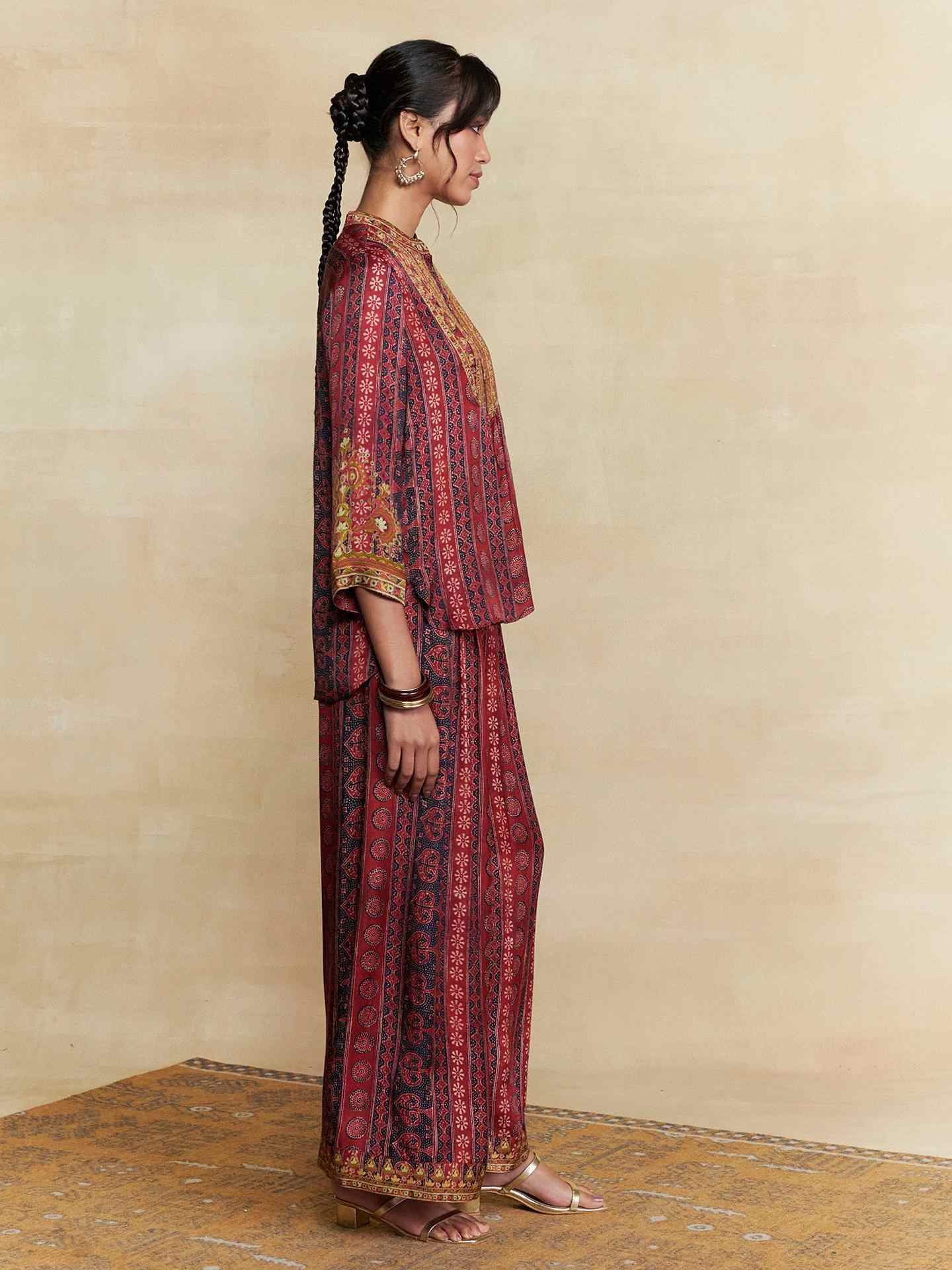 Burgandy Sarang Co-Ord Set