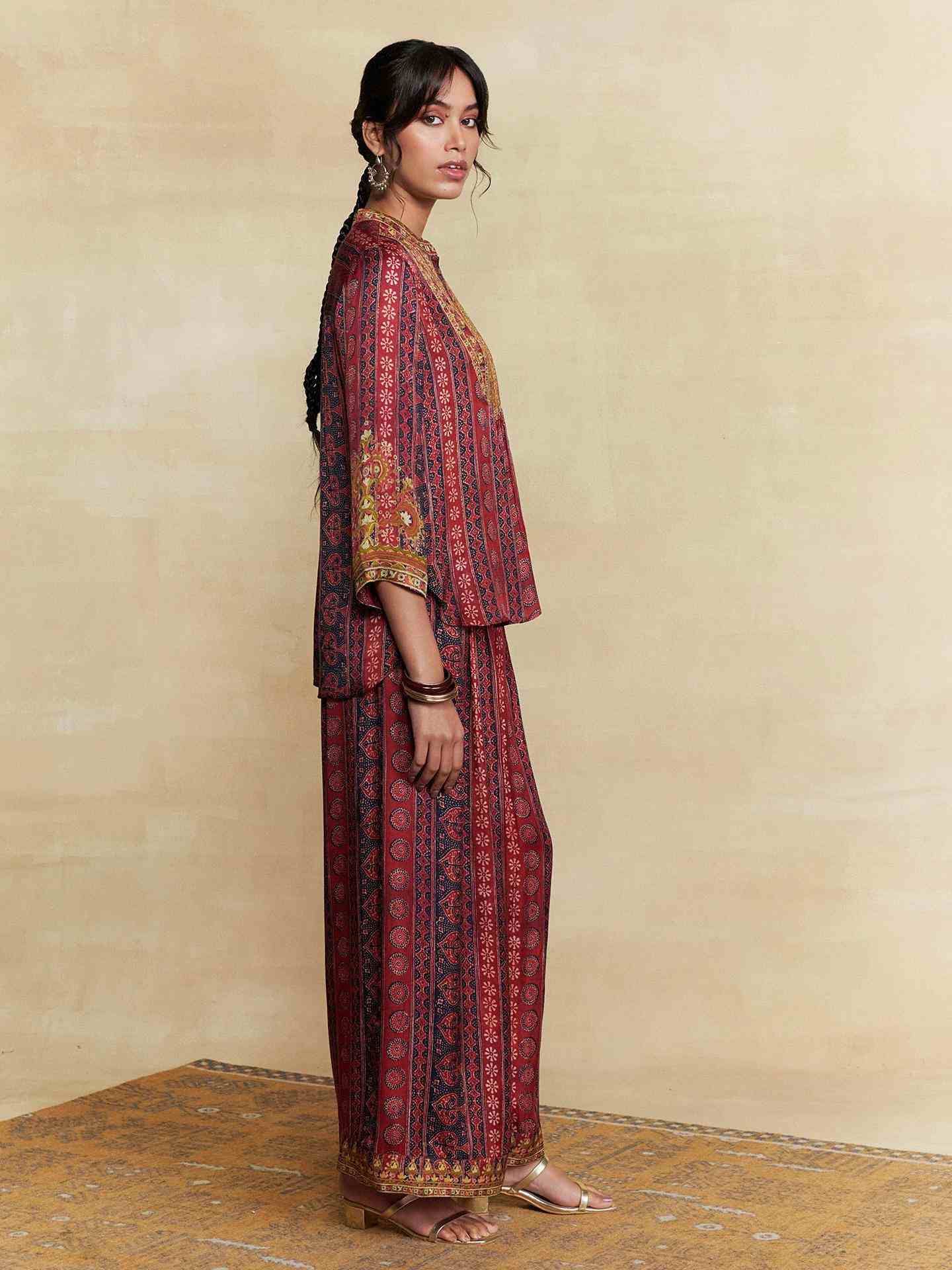Burgandy Sarang Co-Ord Set