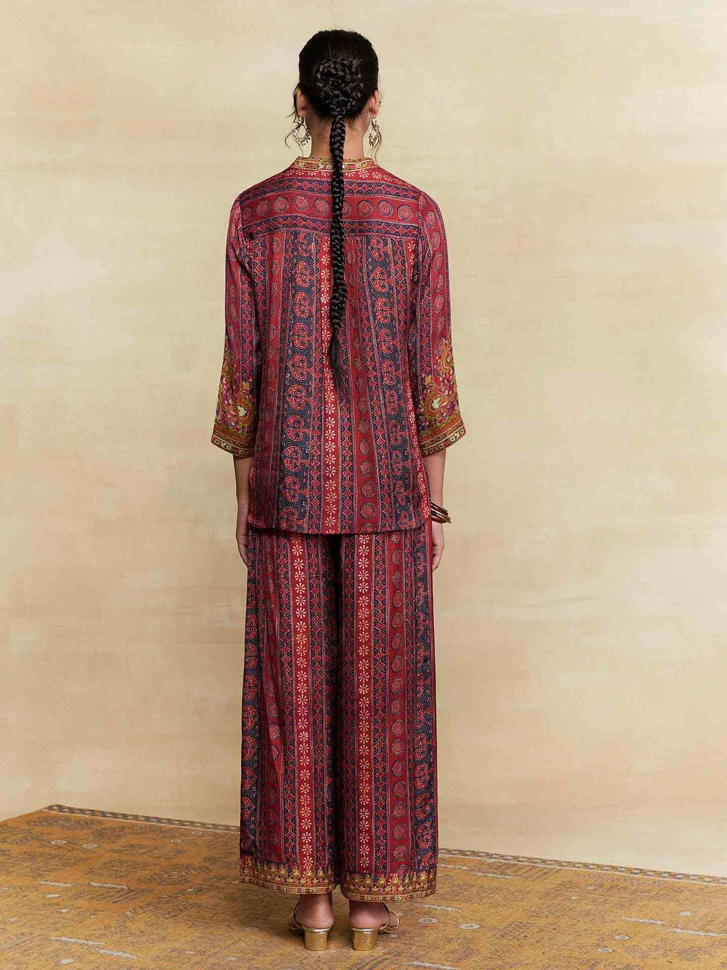 Burgandy Sarang Co-Ord Set