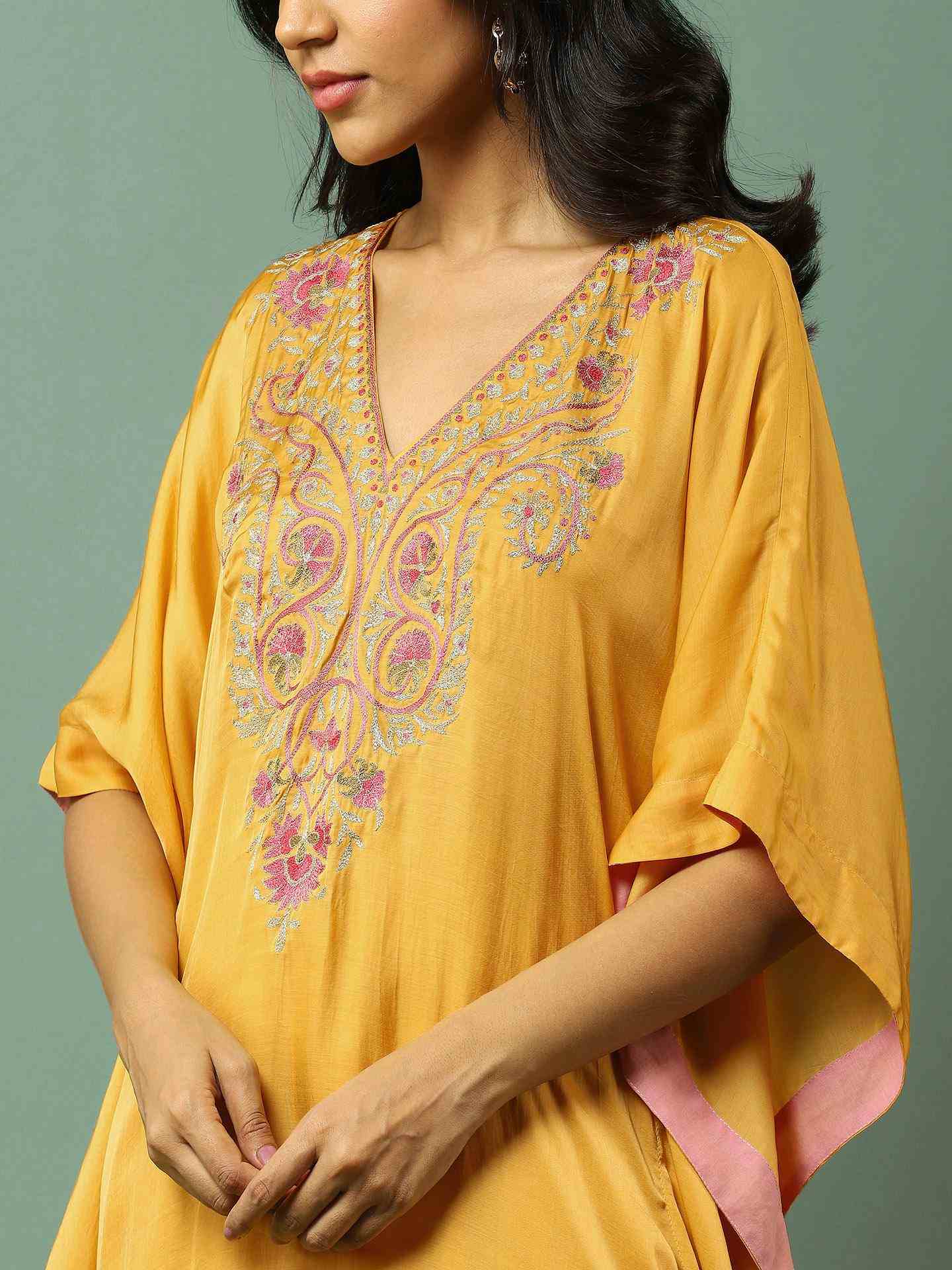 Mustard Solid Kurta Set