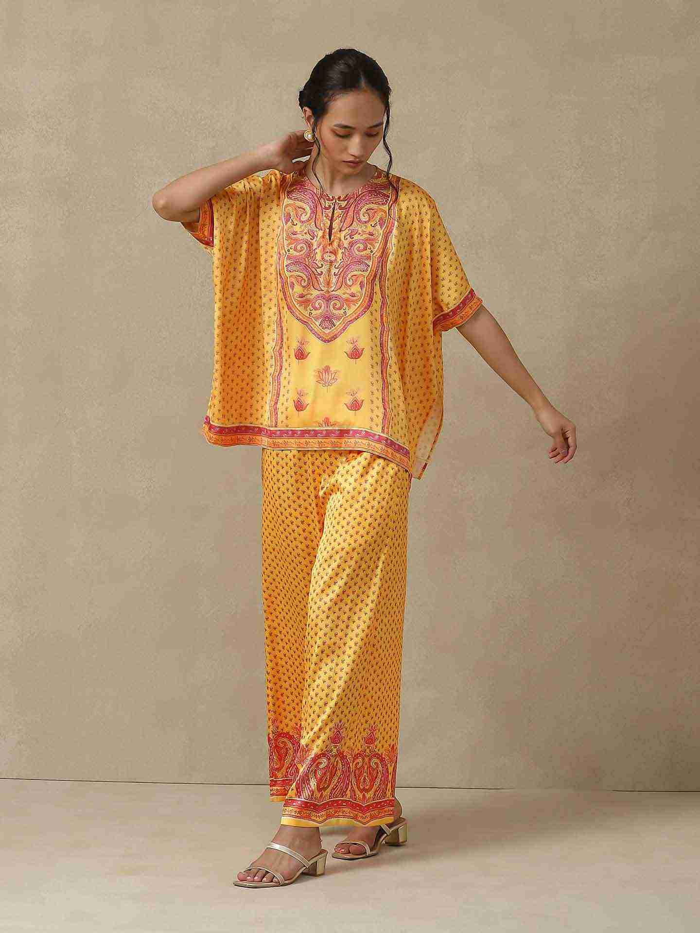 Sun Yellow Abeer Co-Ord Set