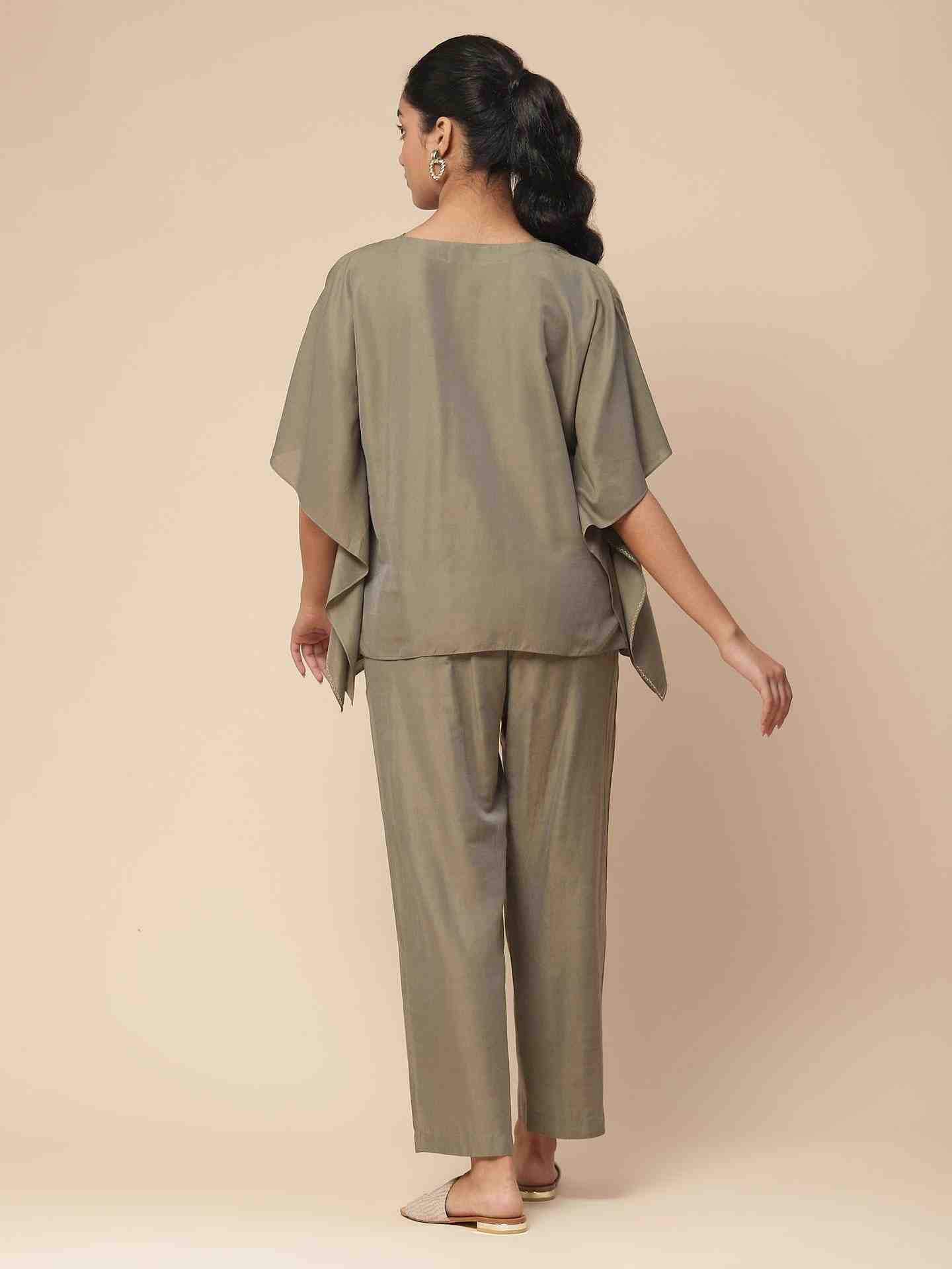 Olive Shailza Solid Co-Ord Set
