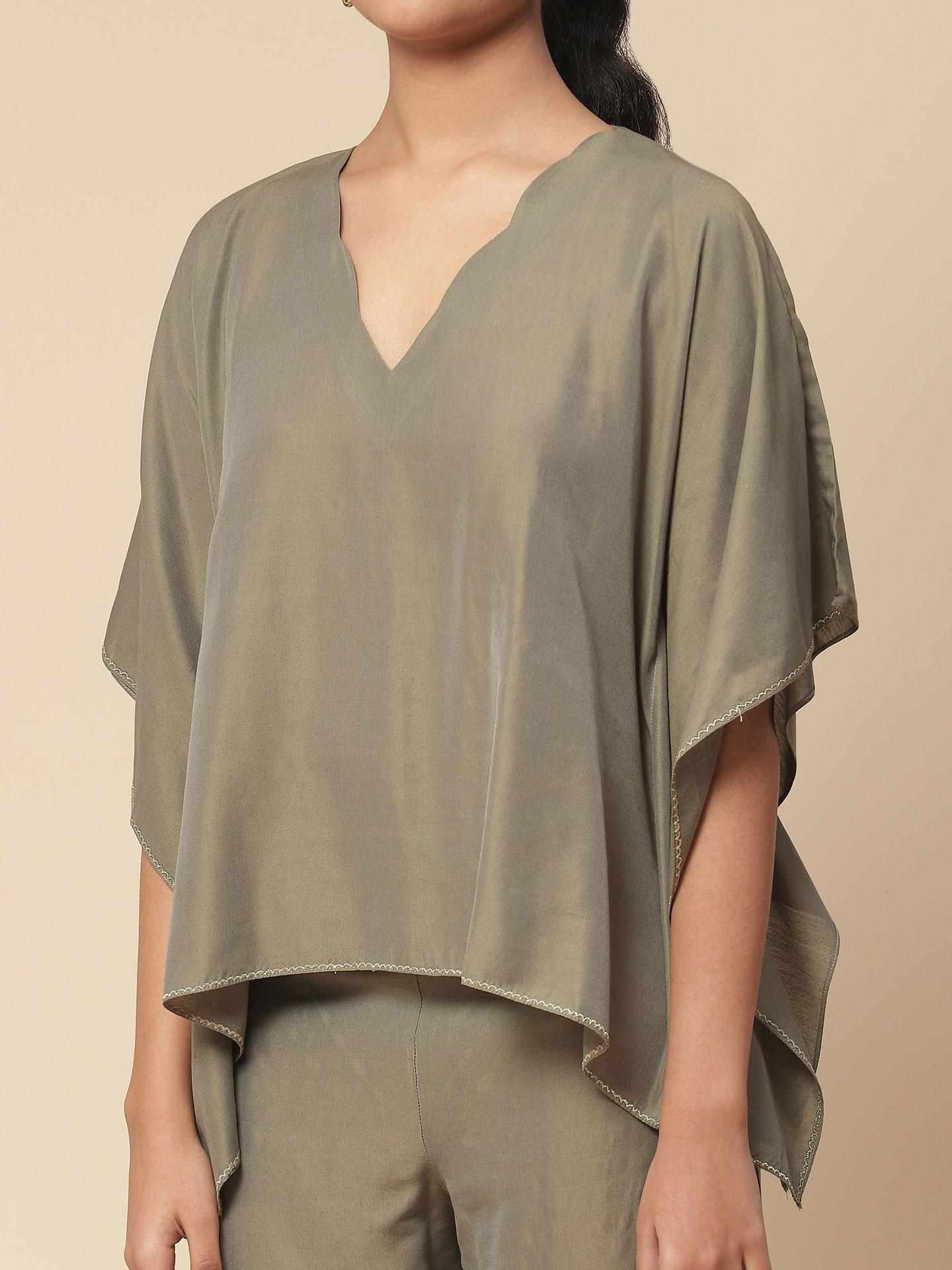 Olive Shailza Solid Co-Ord Set