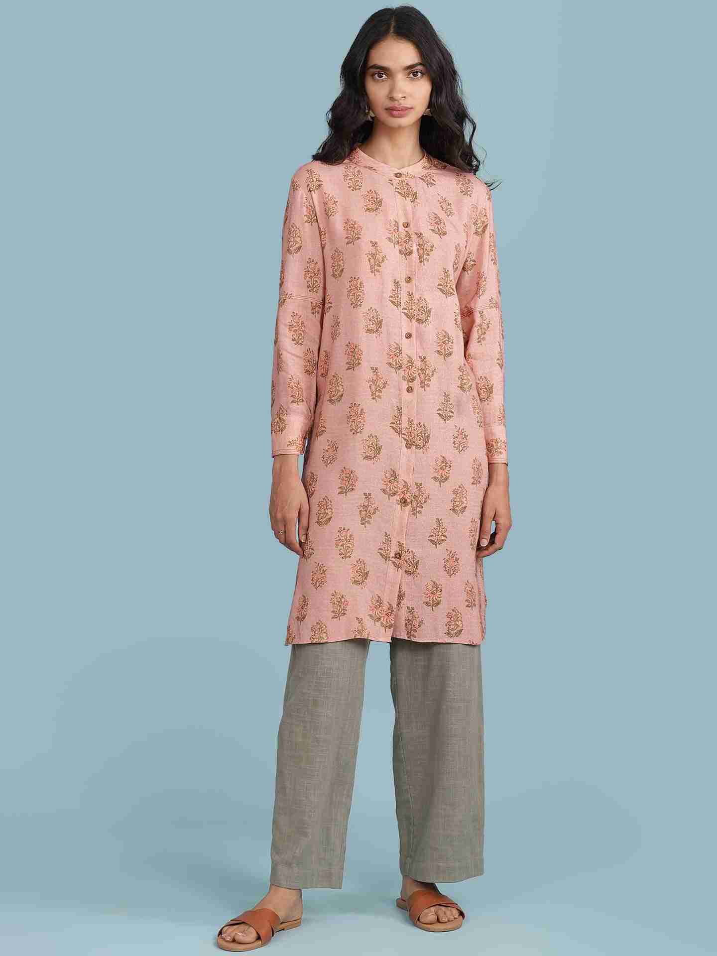 Pink Basle Kurta Set