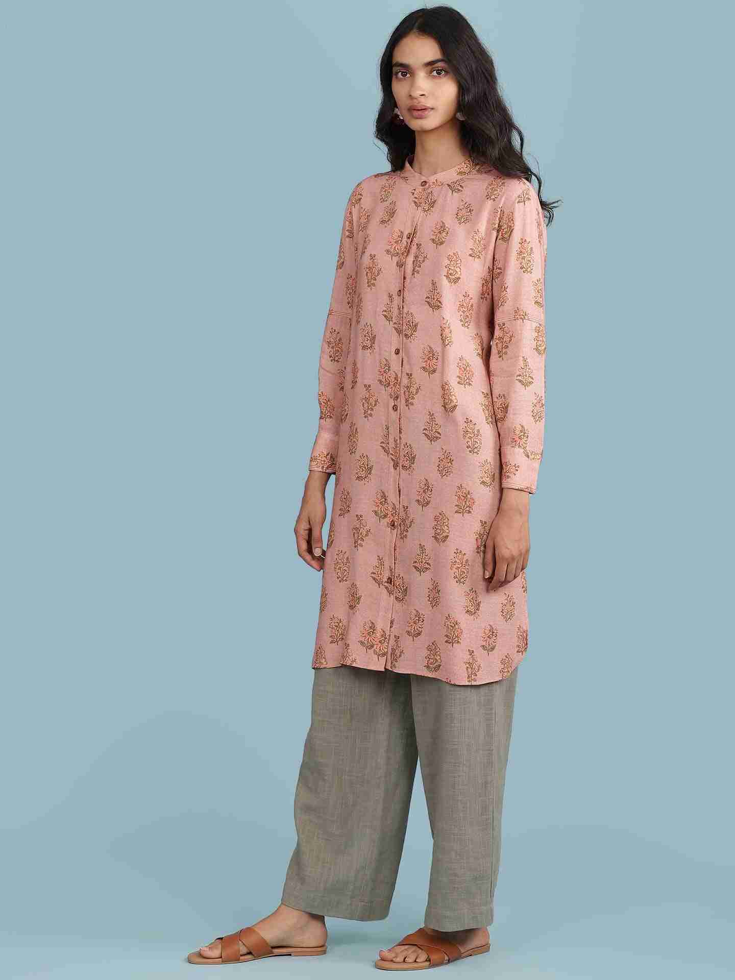 Pink Basle Kurta Set