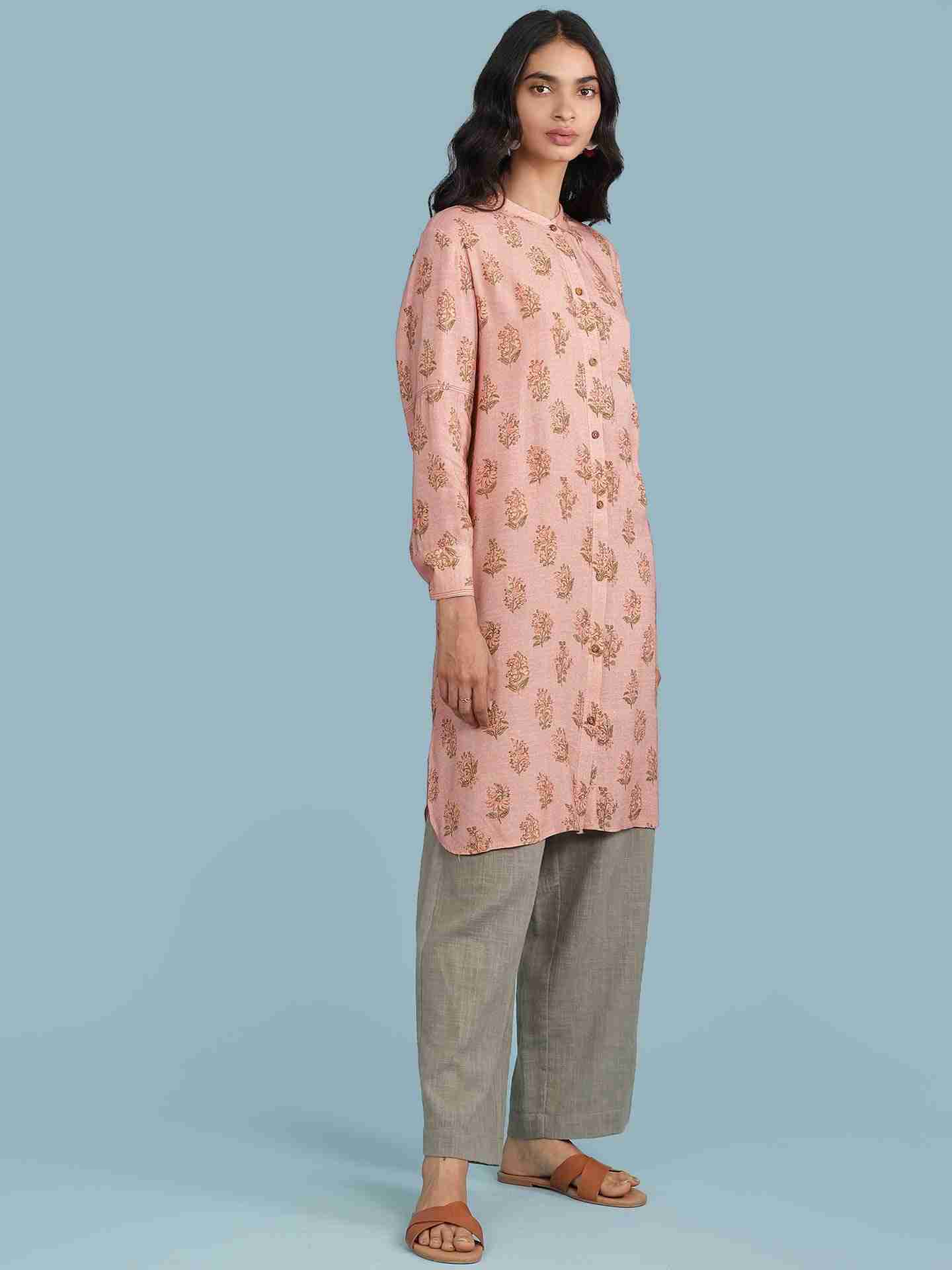 Pink Basle Kurta Set
