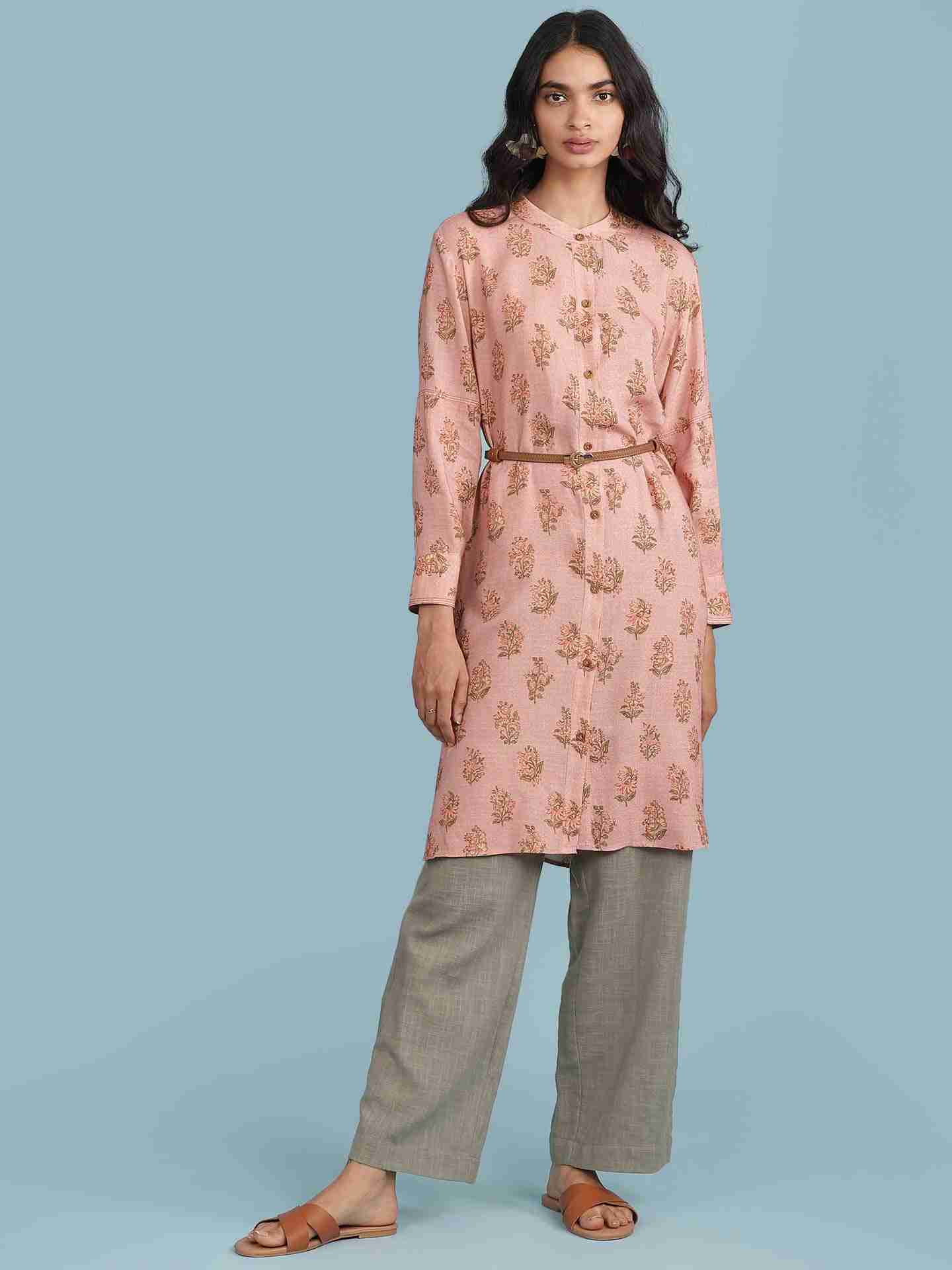 Pink Basle Kurta Set