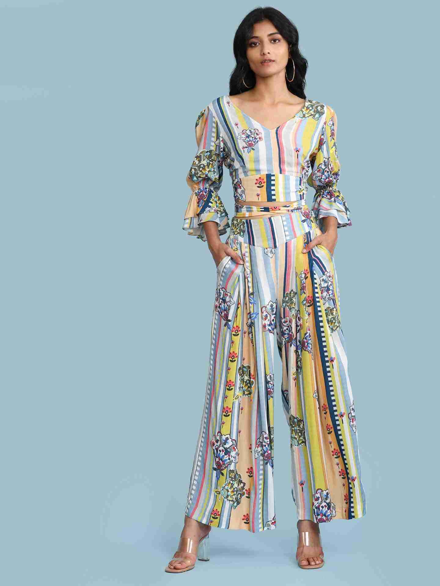 Blue Japanese Co-Ord Set