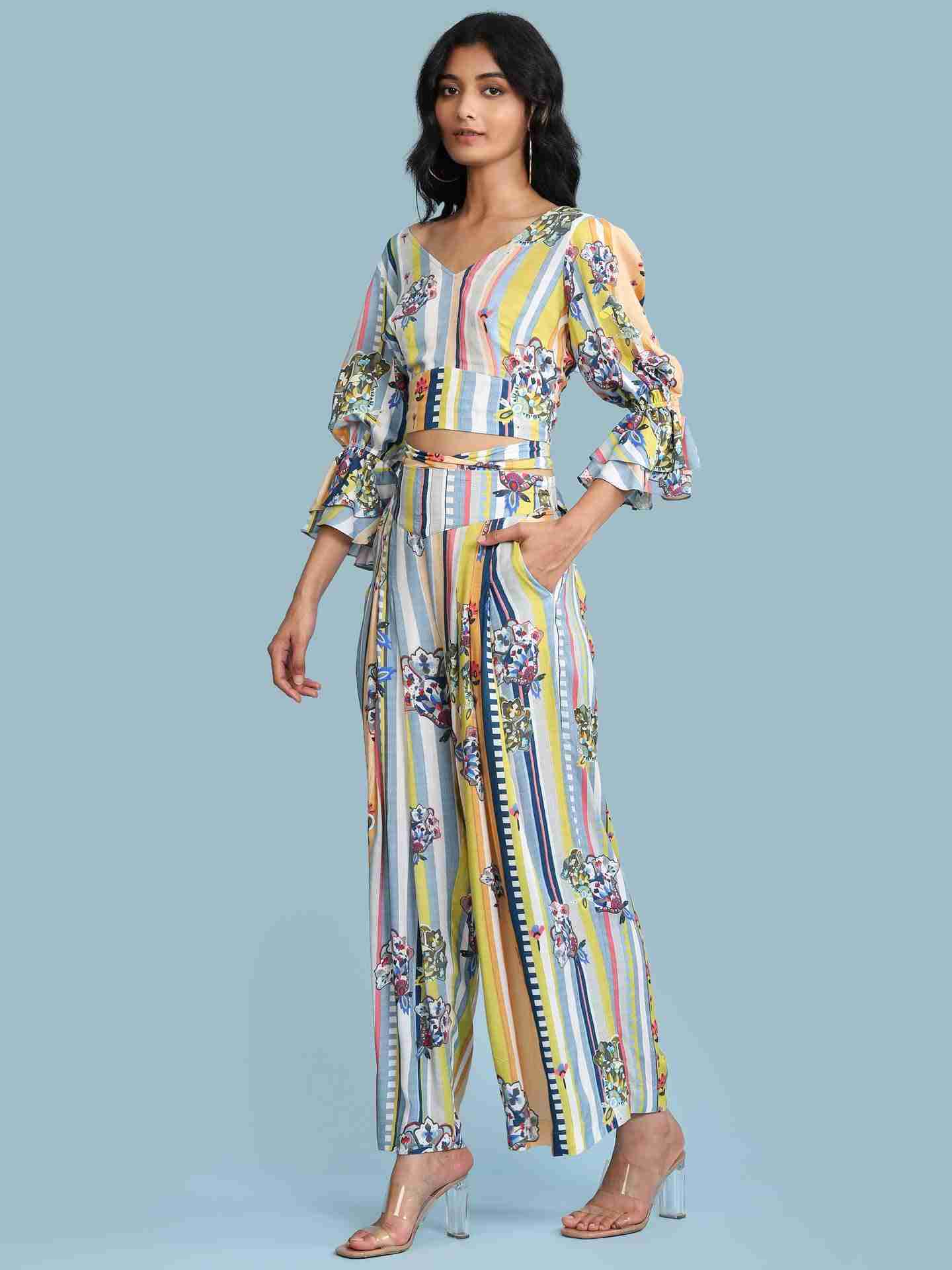 Blue Japanese Co-Ord Set