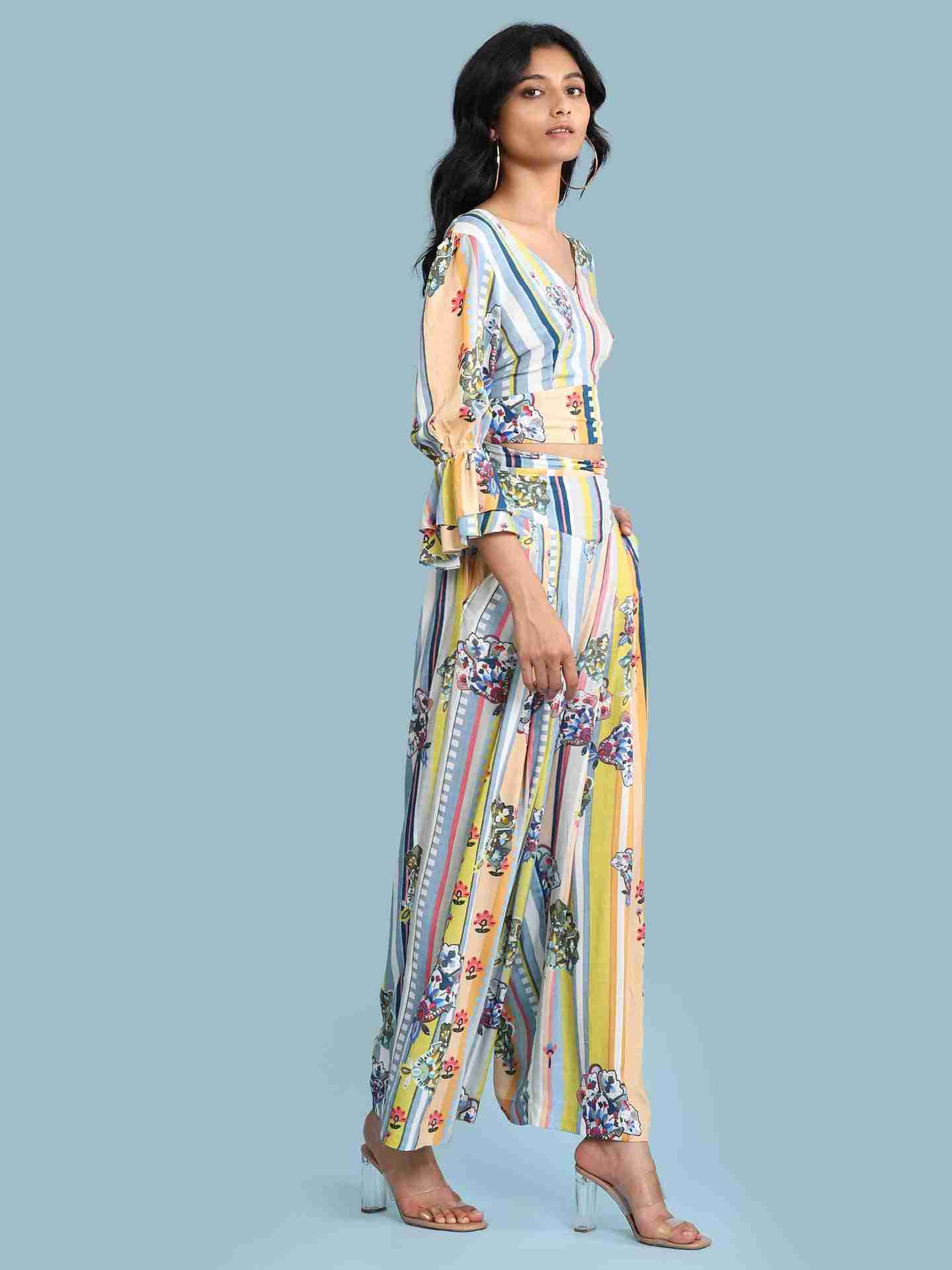 Blue Japanese Co-Ord Set