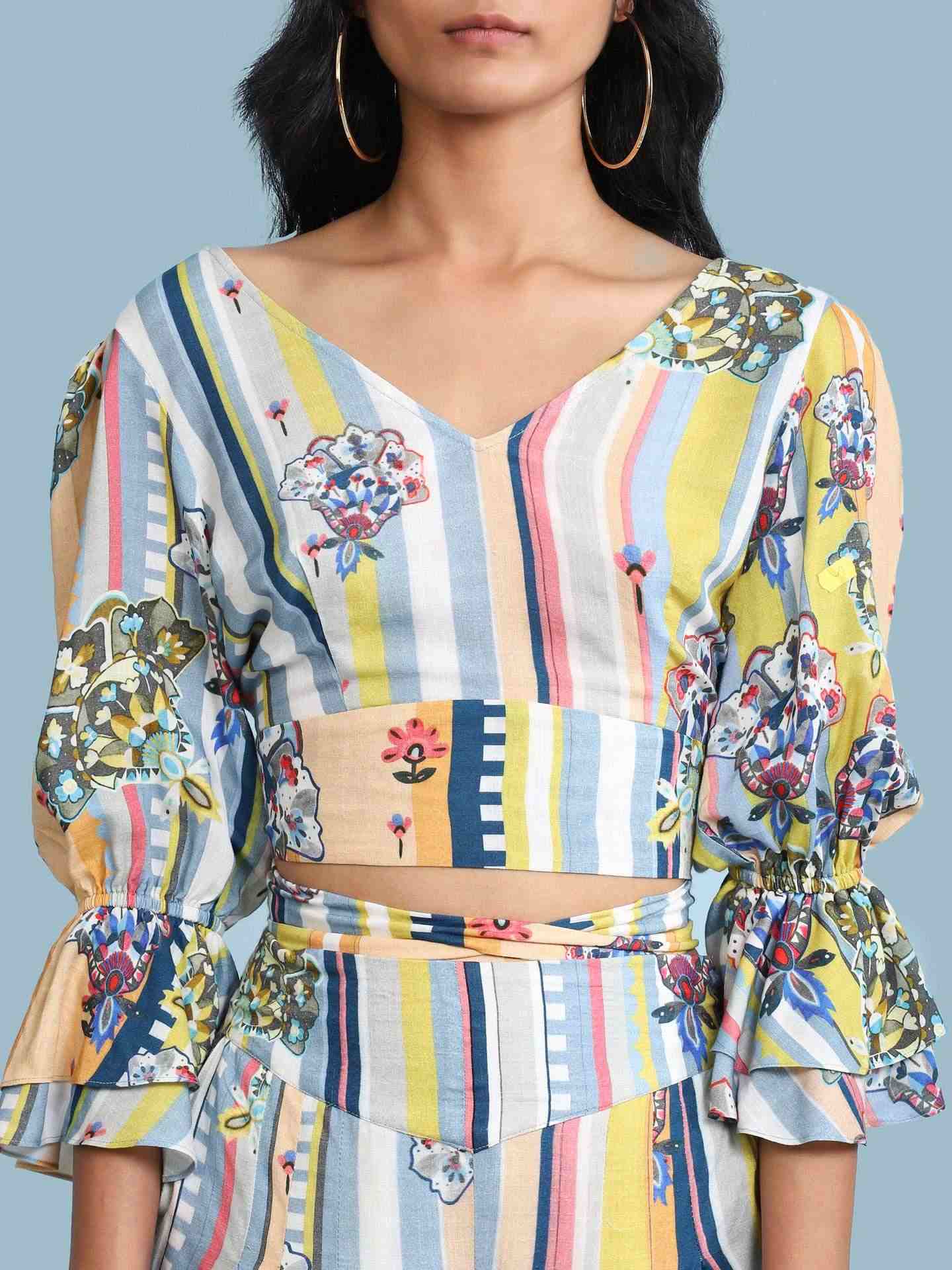 Blue Japanese Co-Ord Set