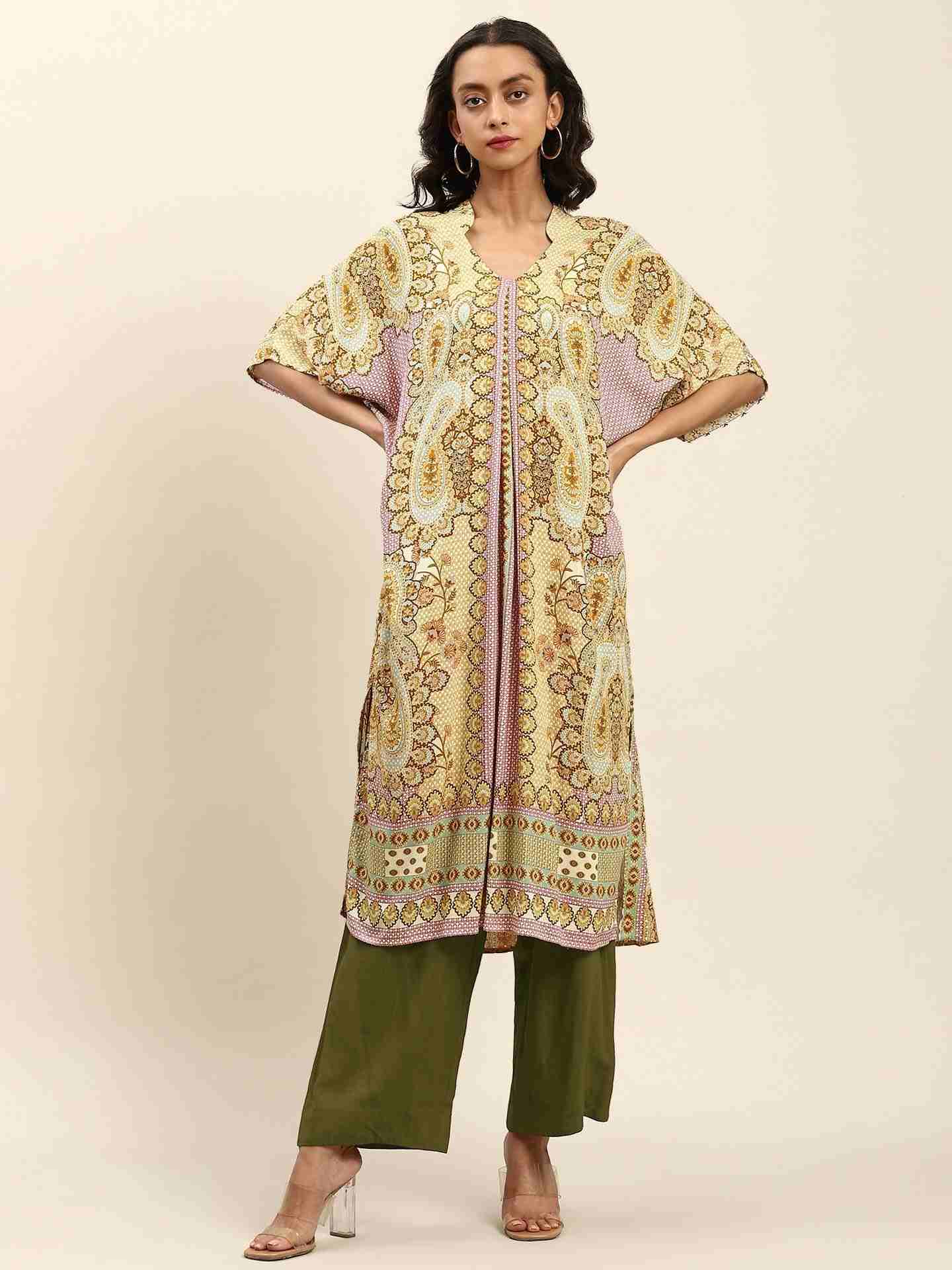 Green Tashkent Kaftan Set