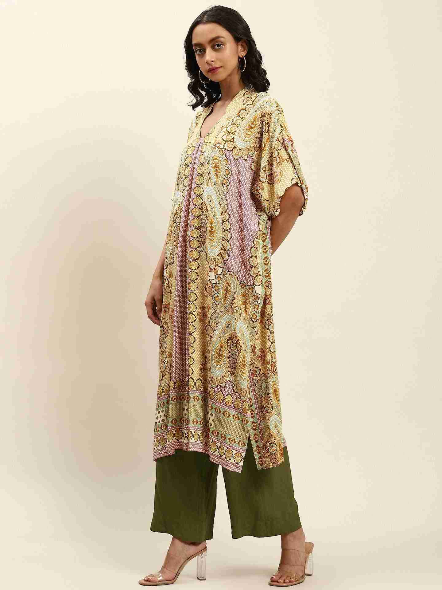 Green Tashkent Kaftan Set