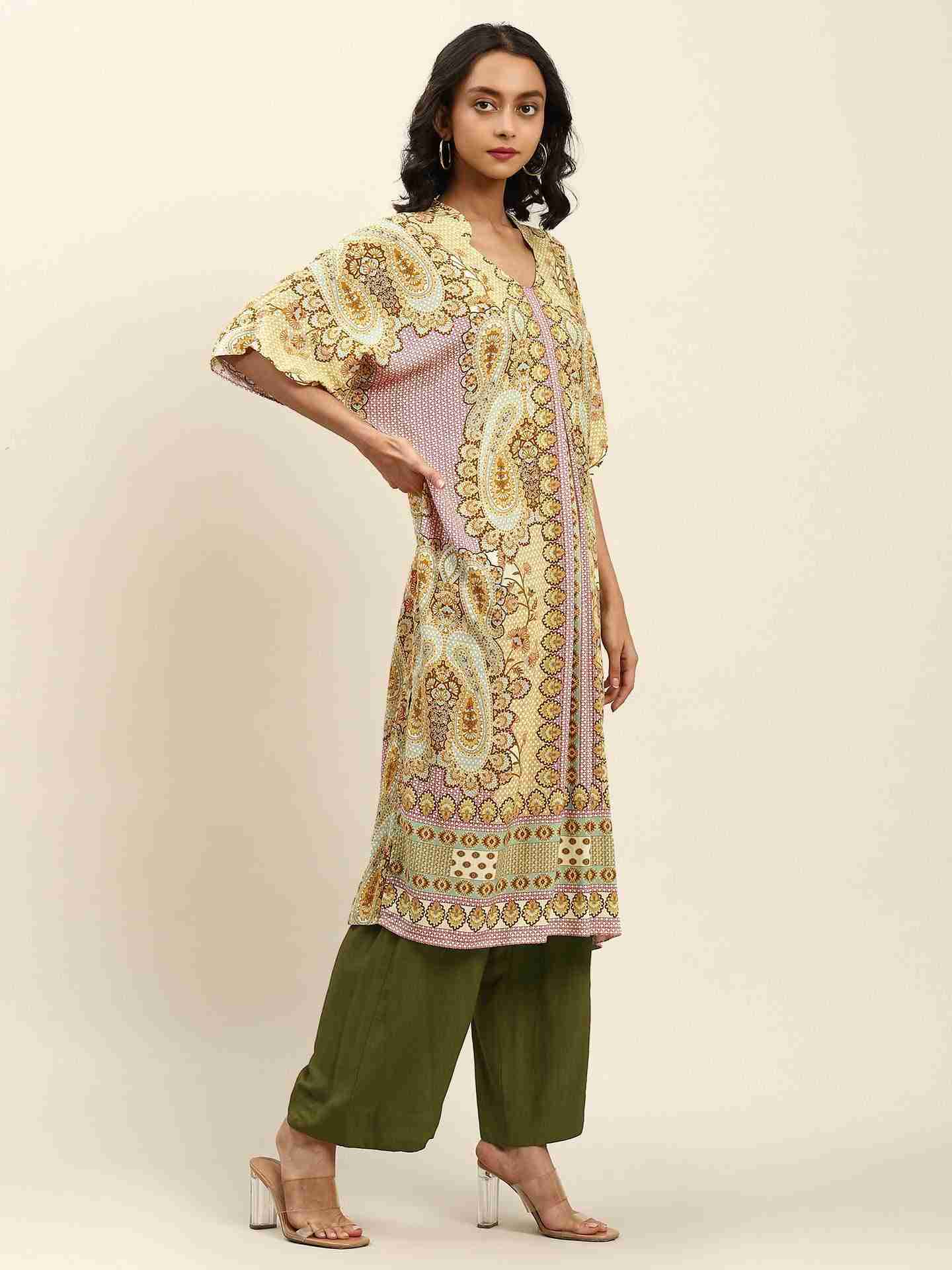 Green Tashkent Kaftan Set
