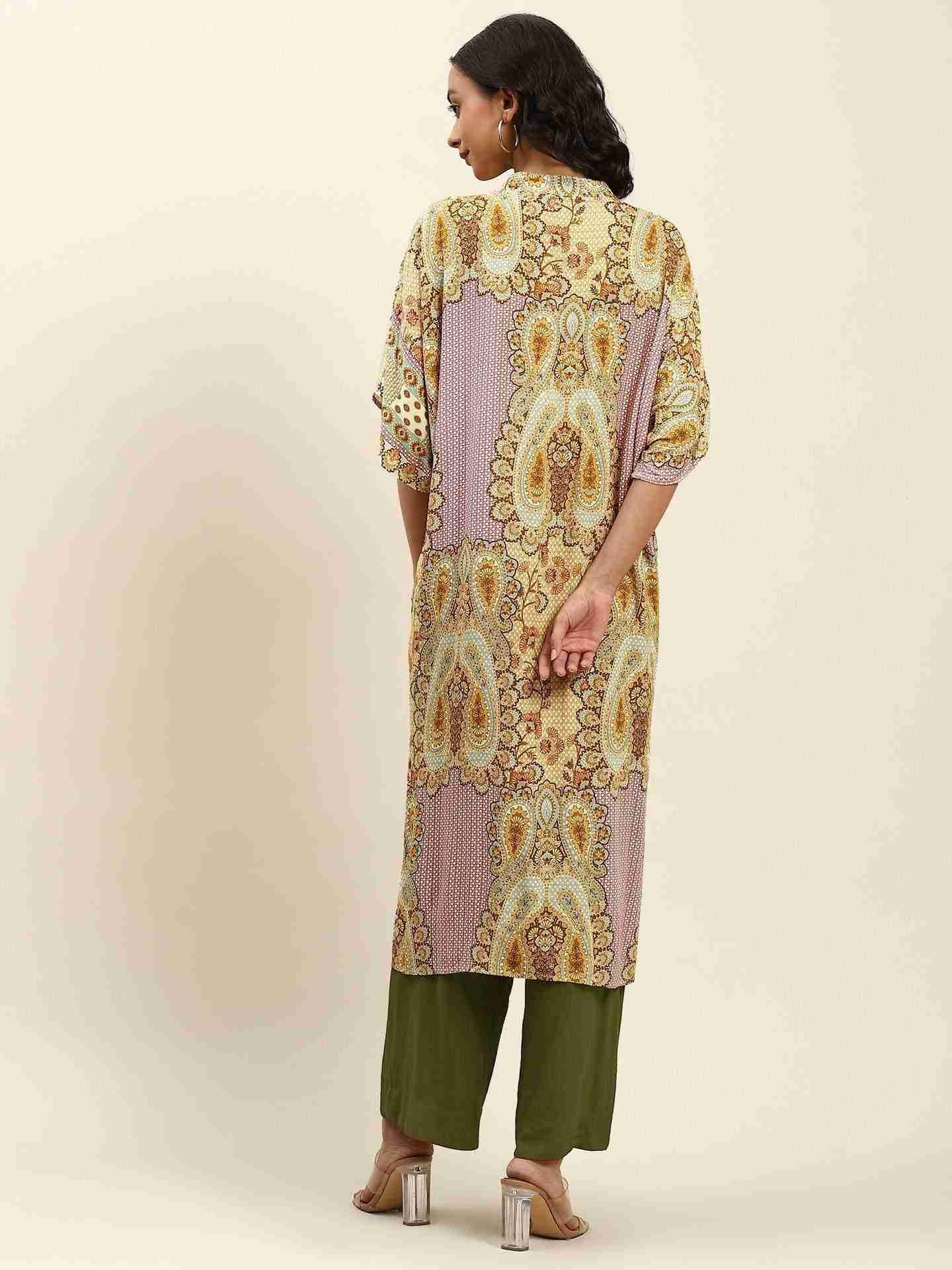 Green Tashkent Kaftan Set