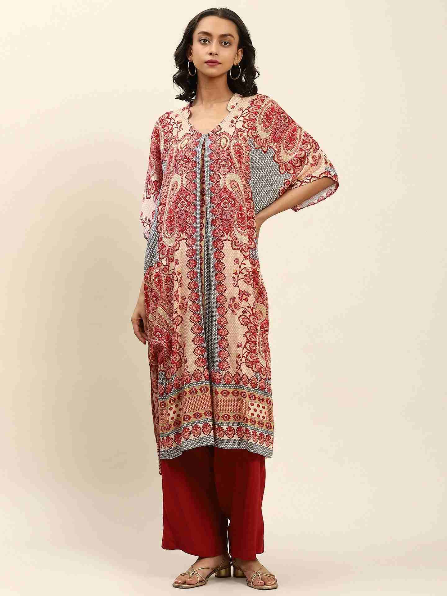 Red Tashkent Kaftan Set