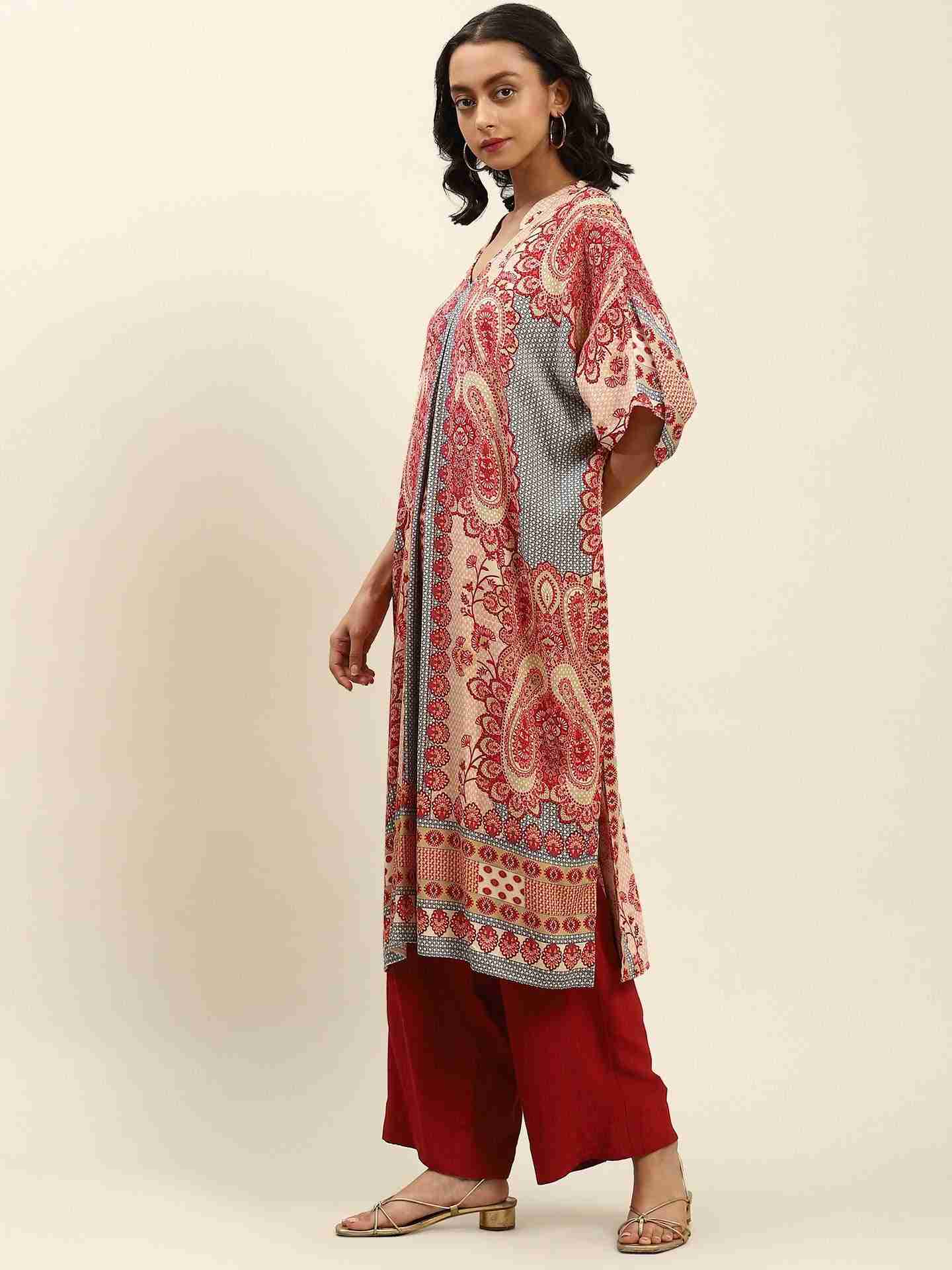 Red Tashkent Kaftan Set