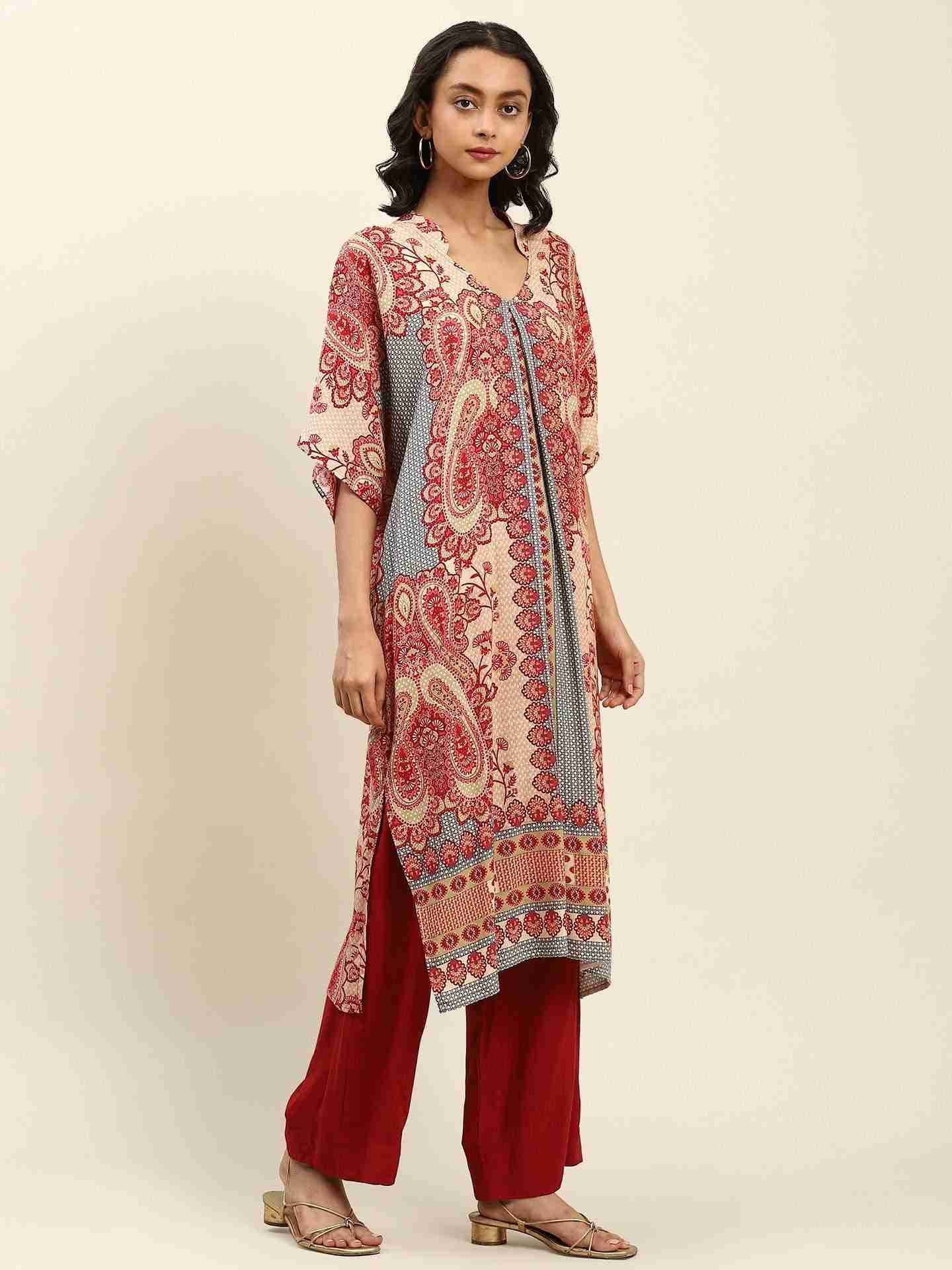 Red Tashkent Kaftan Set