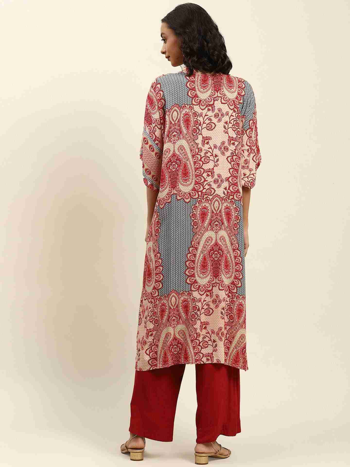 Red Tashkent Kaftan Set