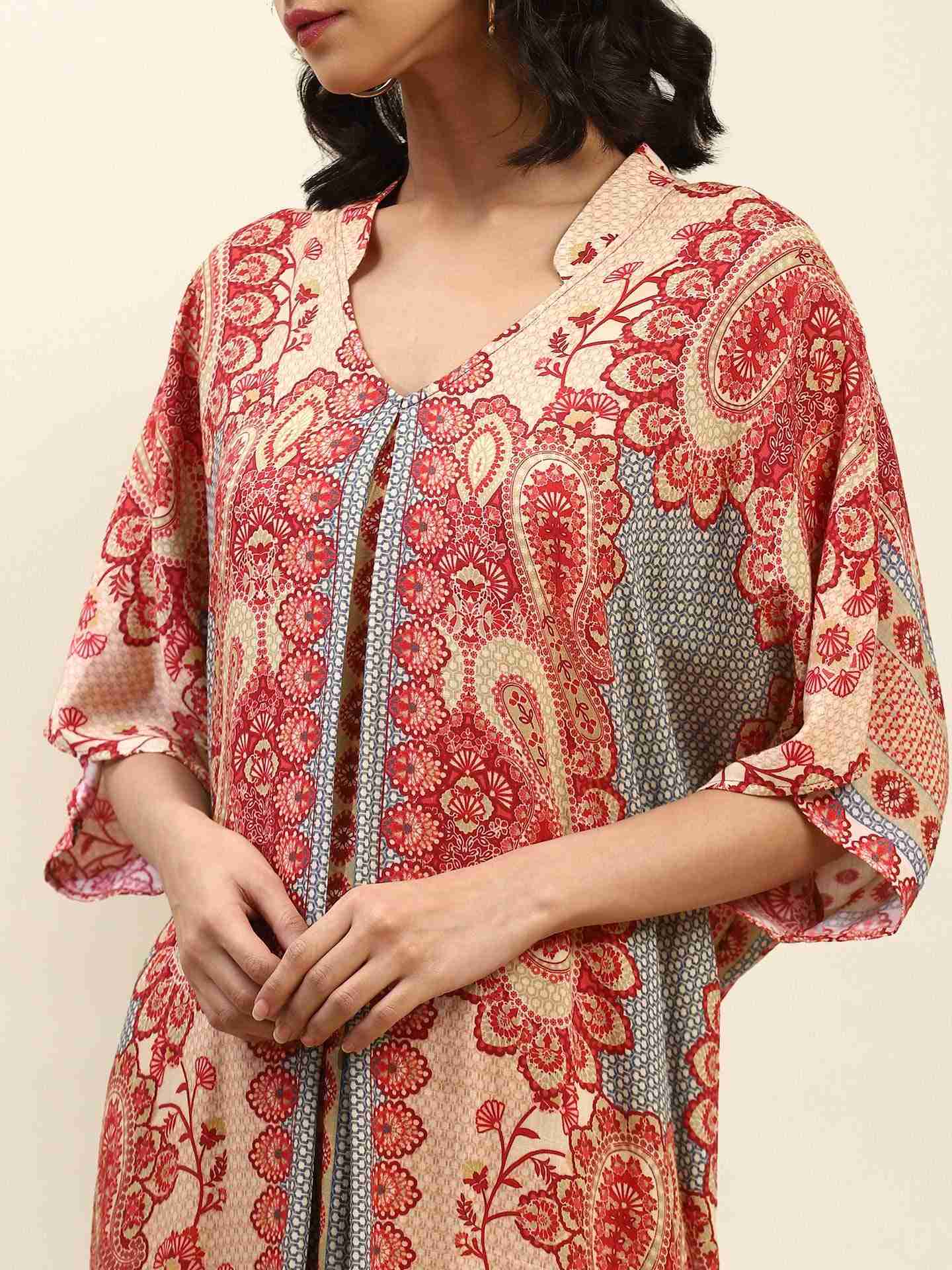 Red Tashkent Kaftan Set