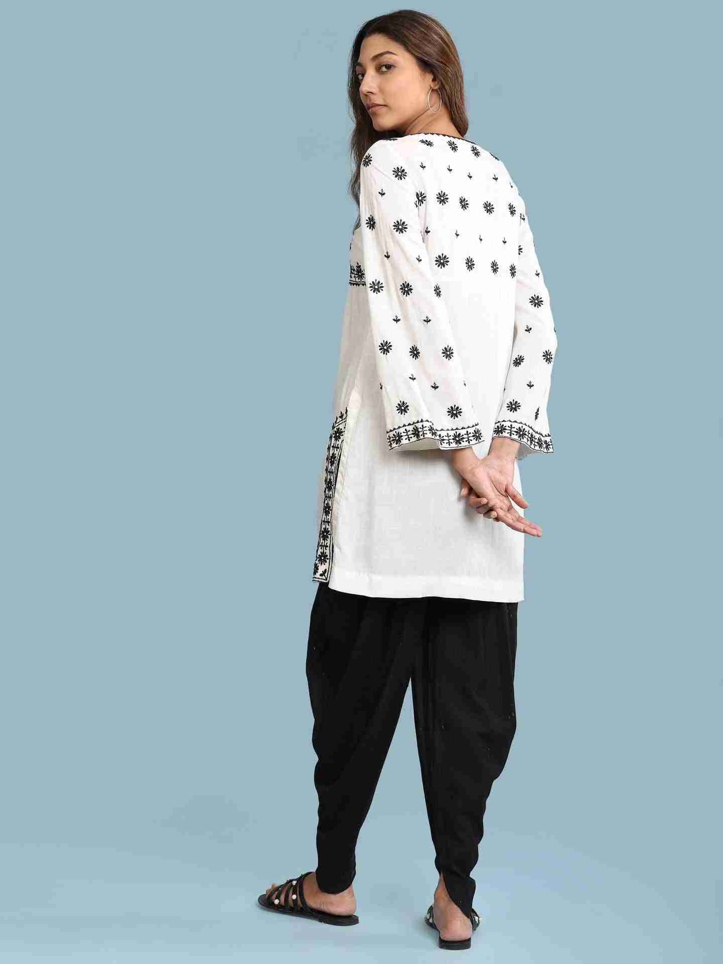 White Avi Solid Kurta Set