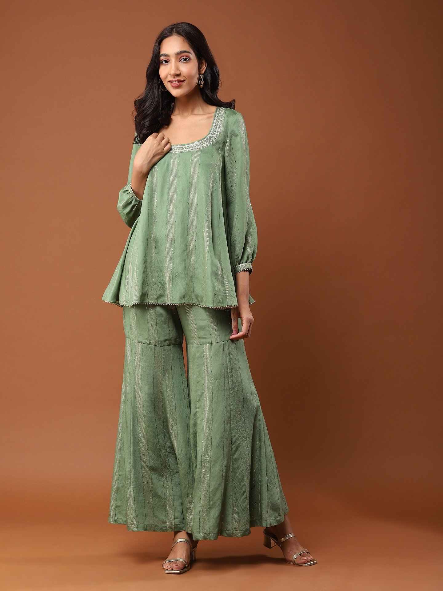Green Gauhar Co-Ord Set