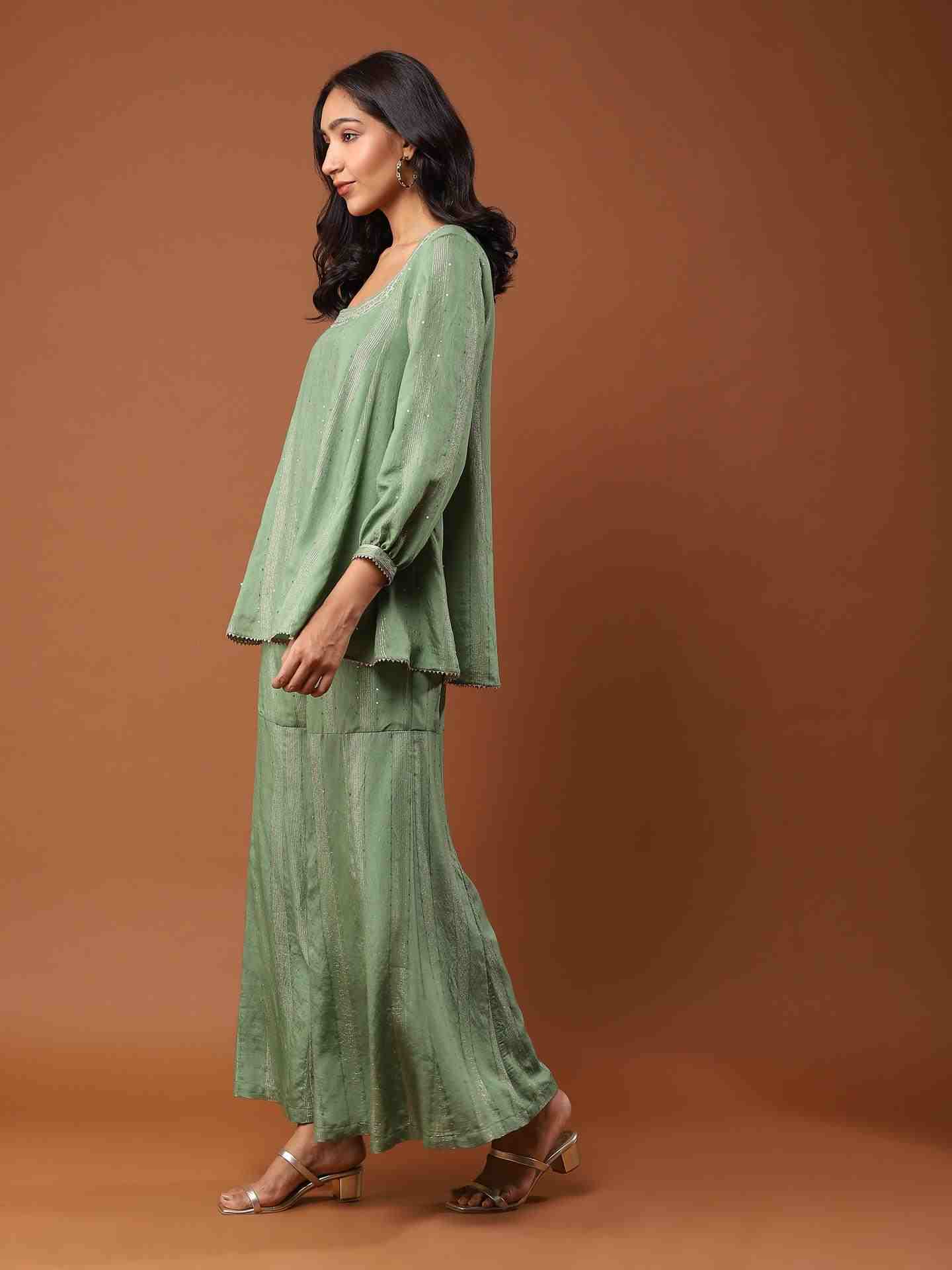 Green Gauhar Co-Ord Set