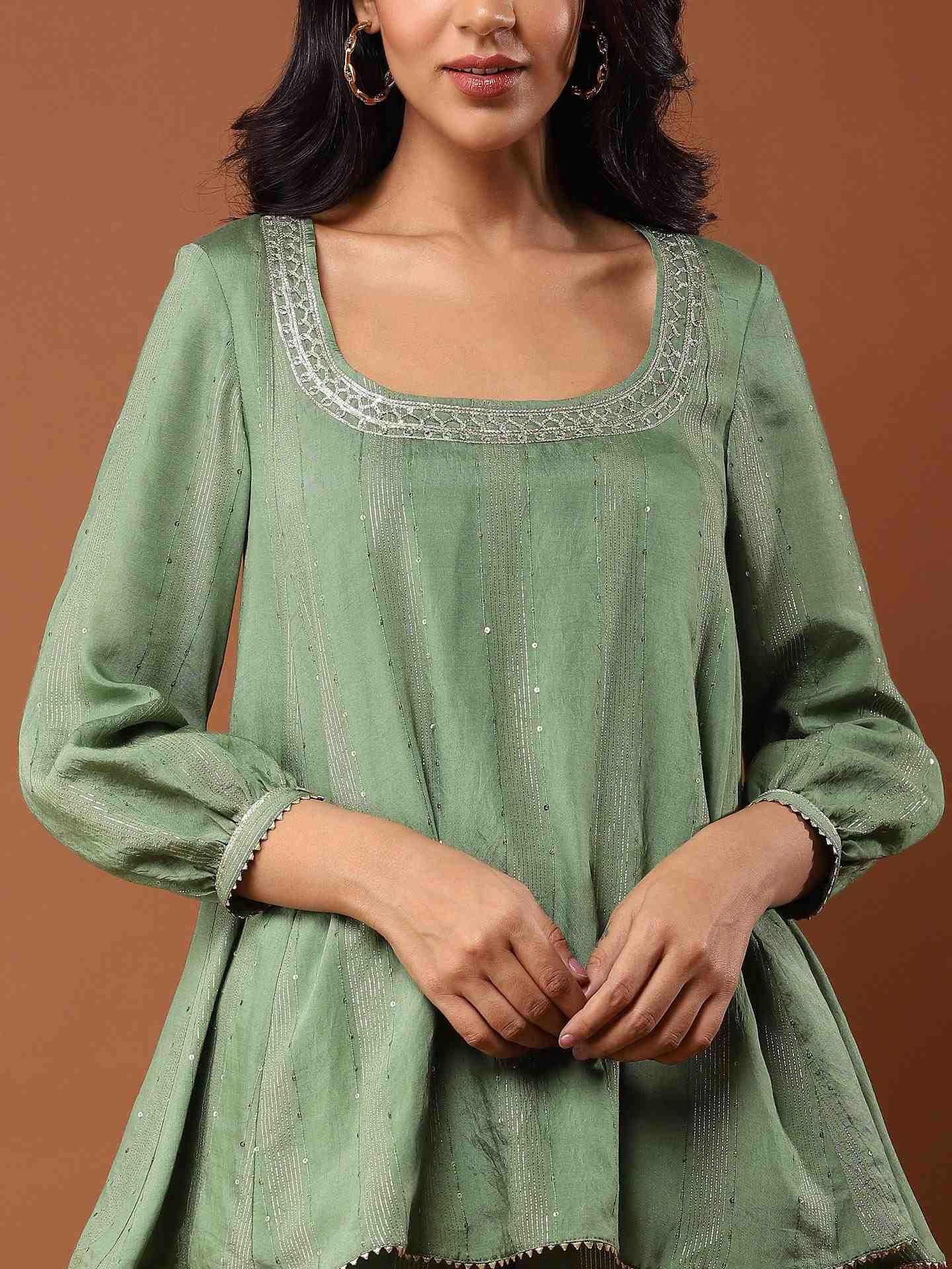 Green Gauhar Co-Ord Set