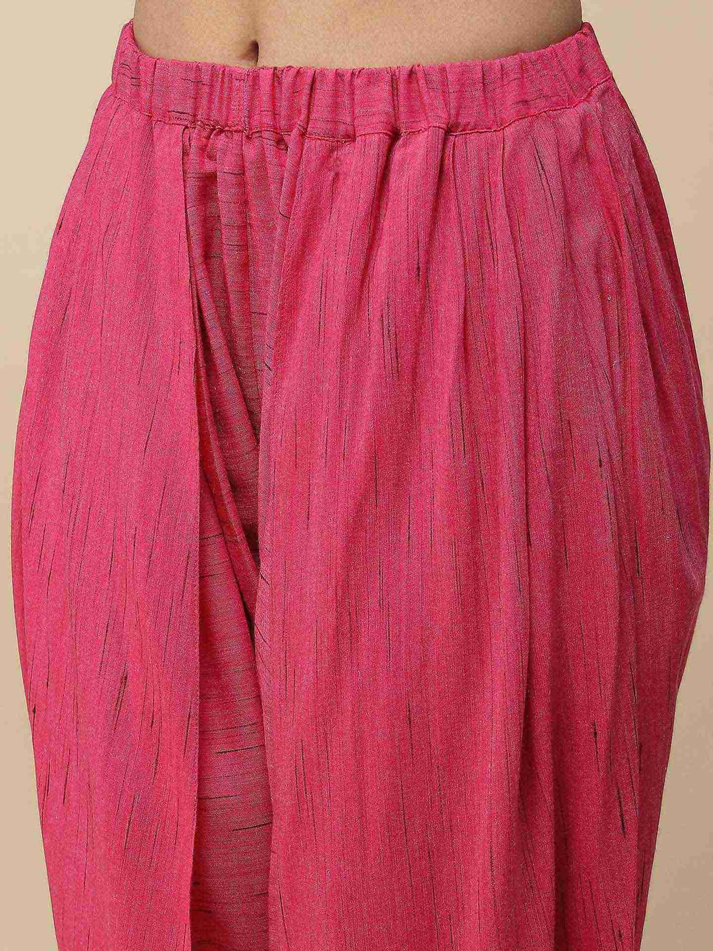 Magenta Nargis Solid Kurta Set