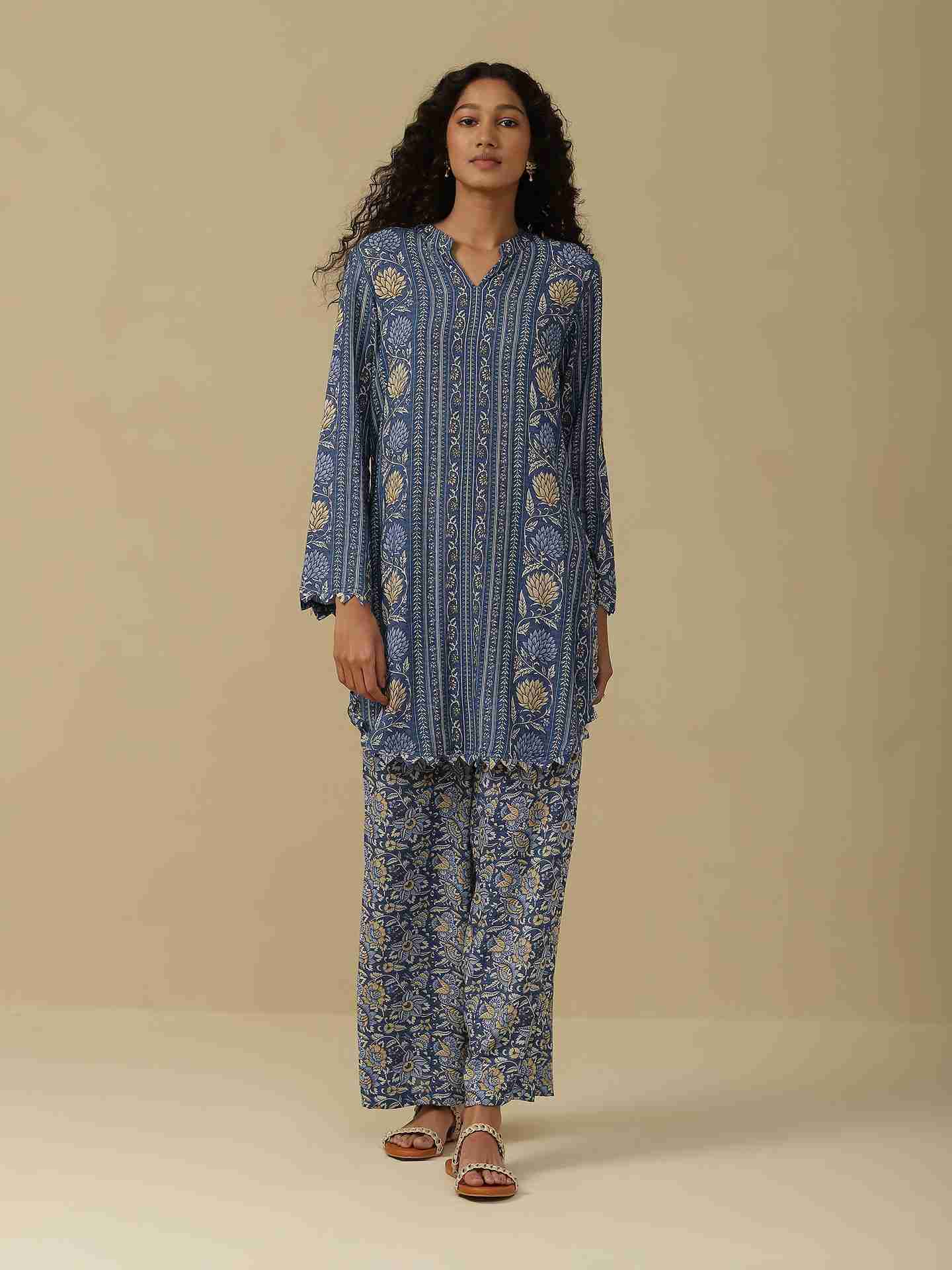 Denim Blue Toobah Kurta Set