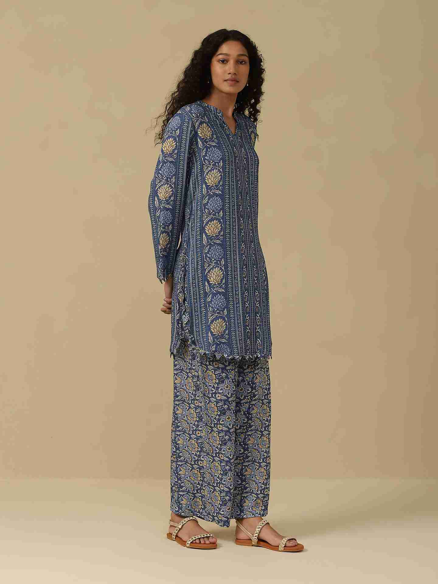 Denim Blue Toobah Kurta Set