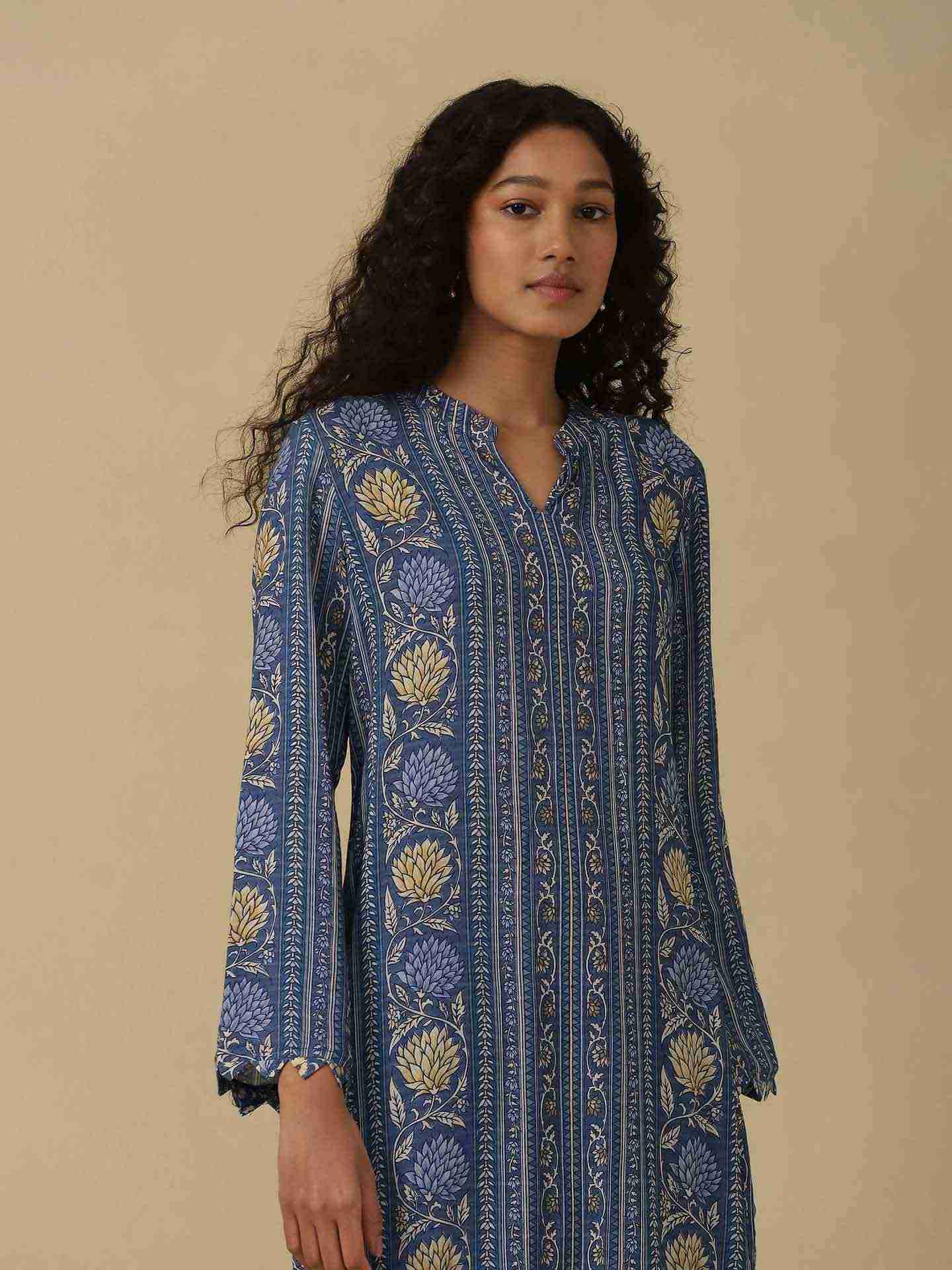 Denim Blue Toobah Kurta Set